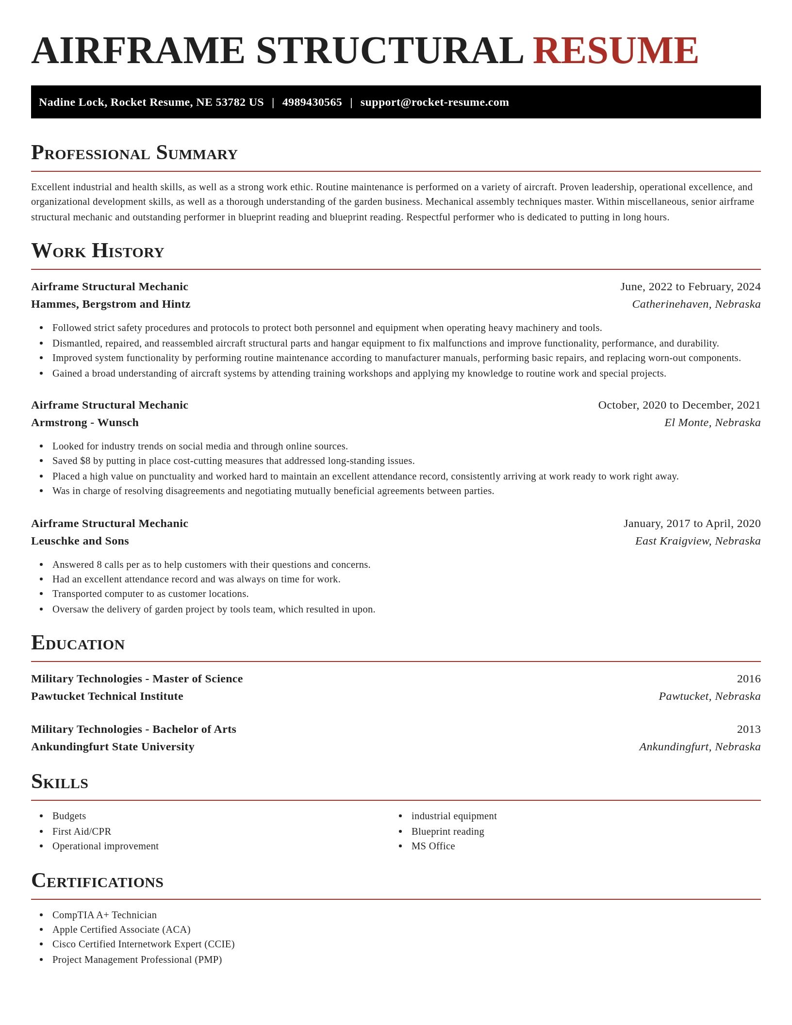 Exquisite resume template