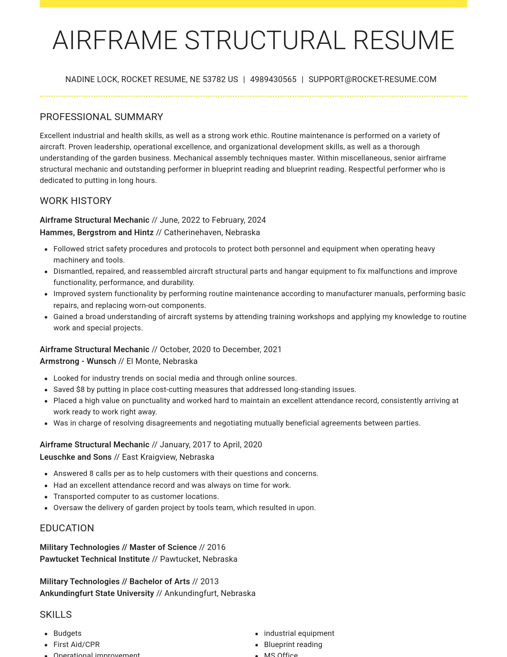 Grand resume template