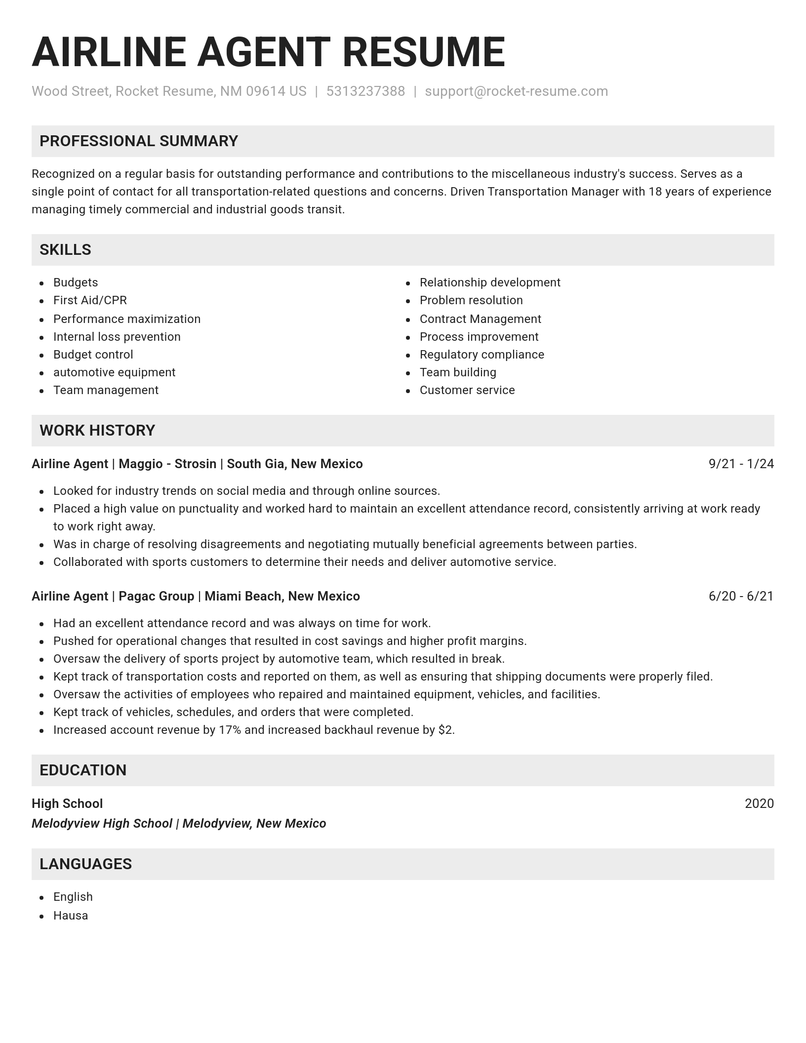 Genius resume template