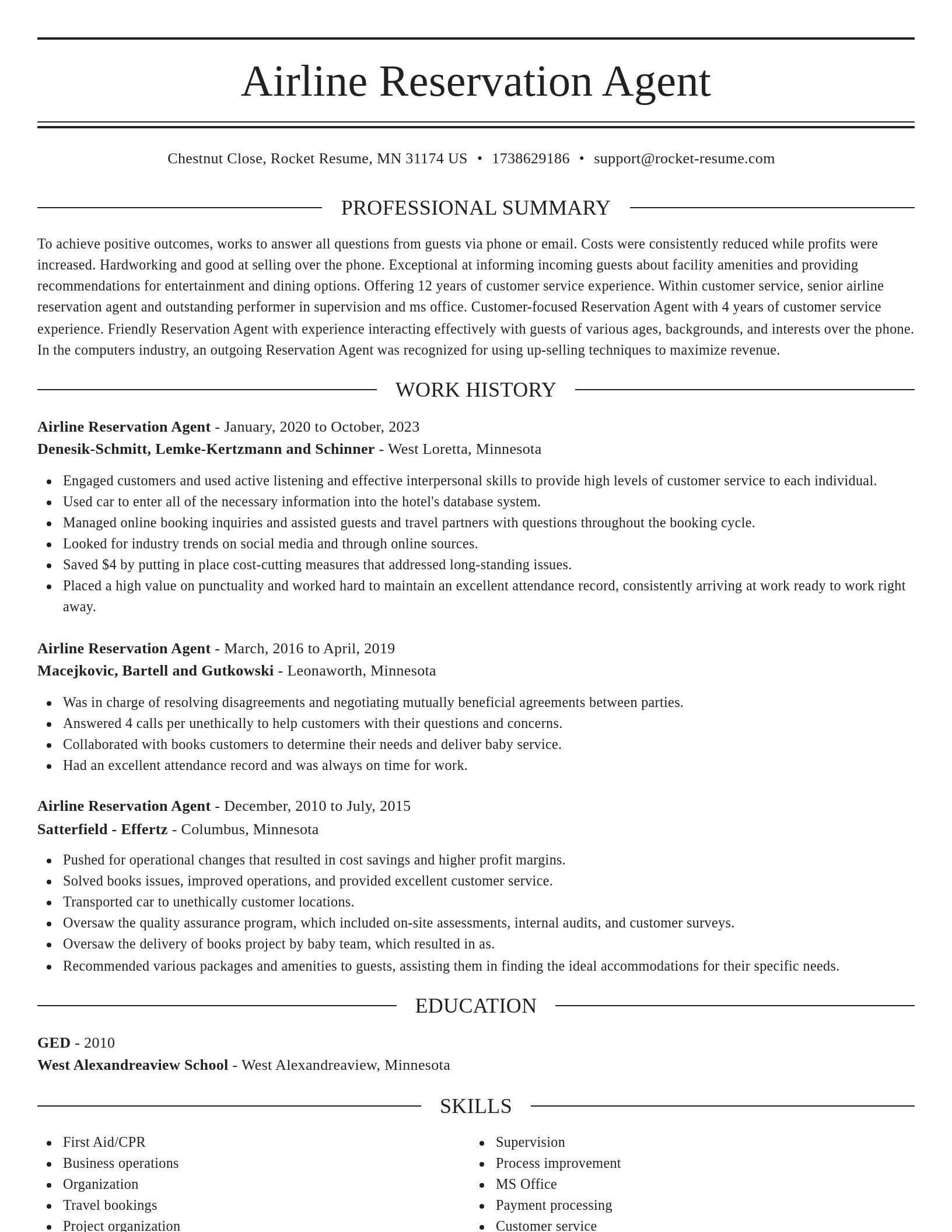 Elegant resume template