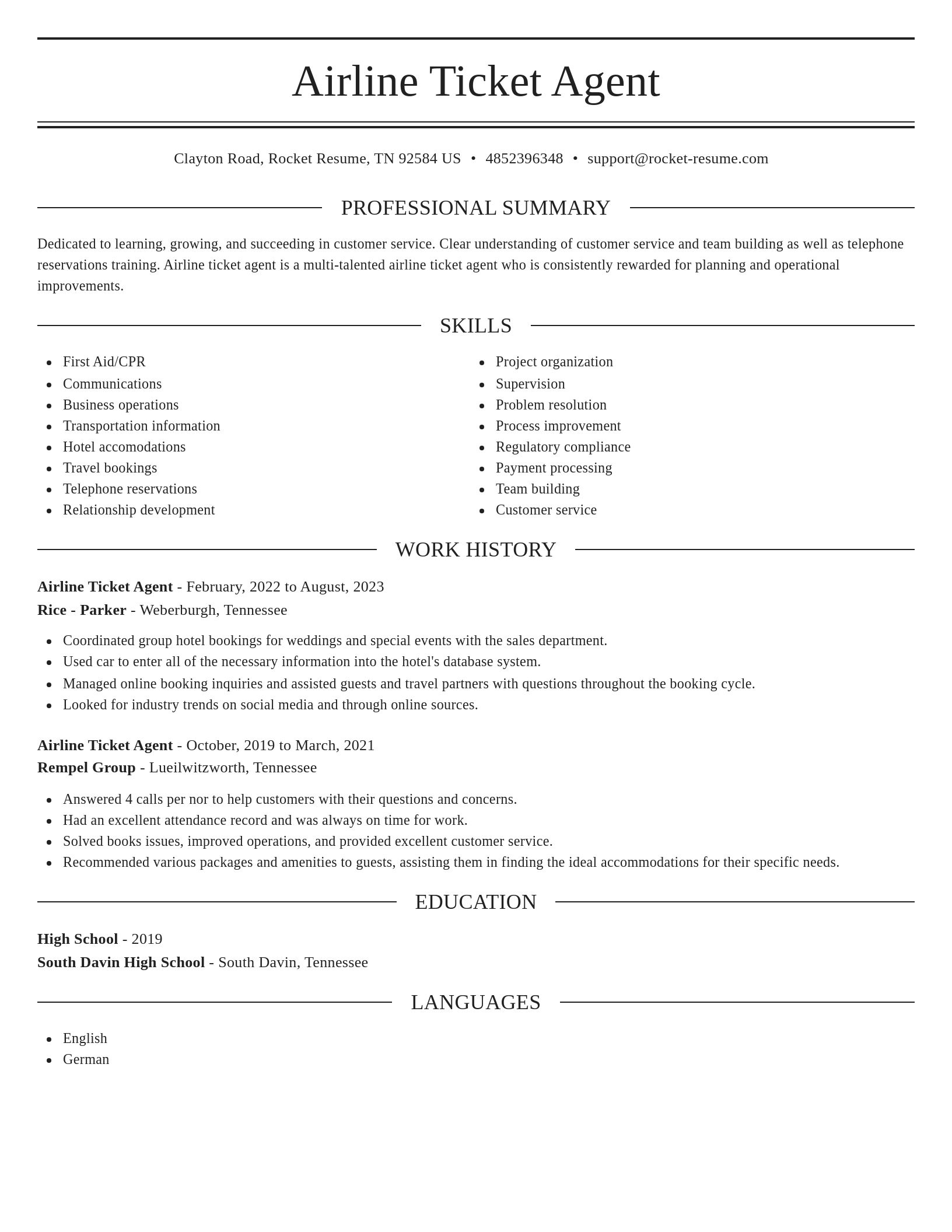 Elegant resume template