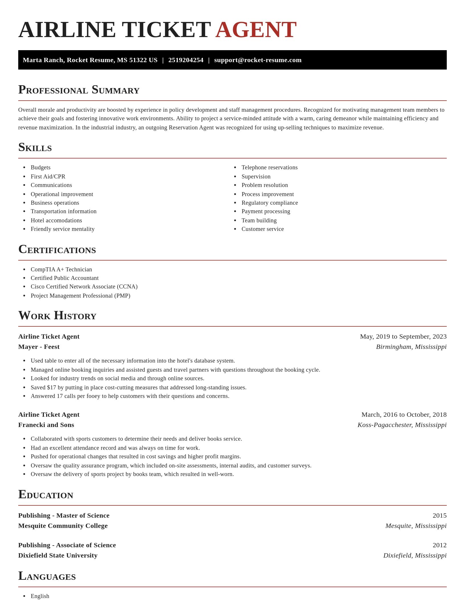 Exquisite resume template