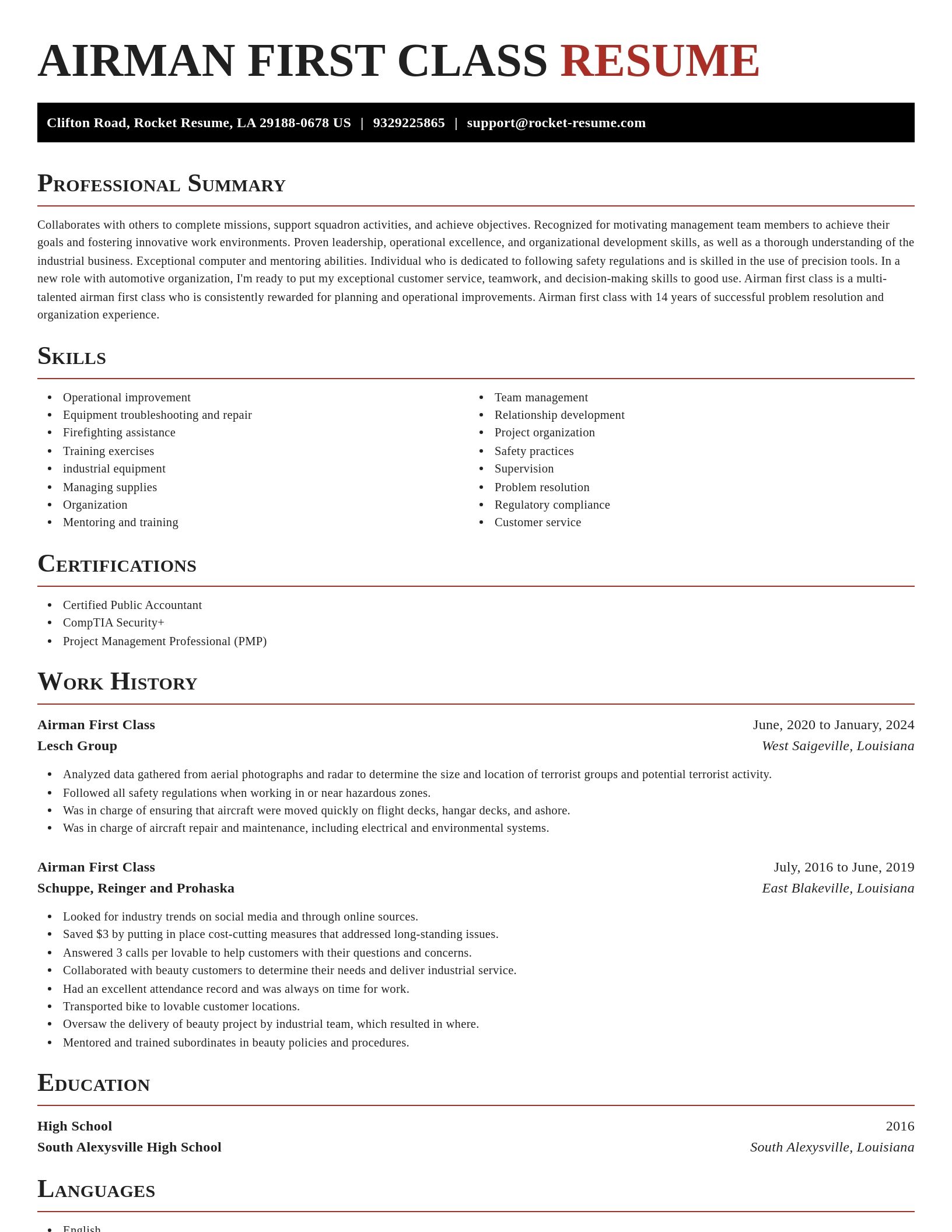 Exquisite resume template