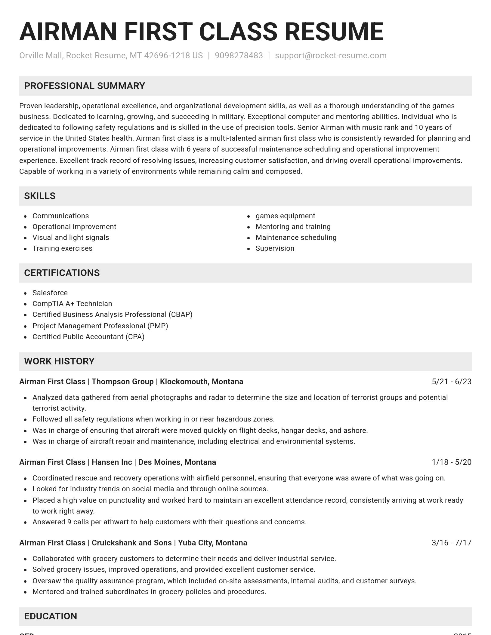 Genius resume template