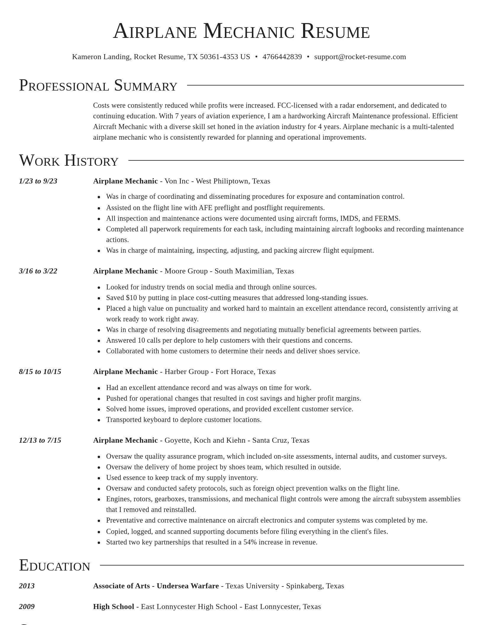 Director resume template
