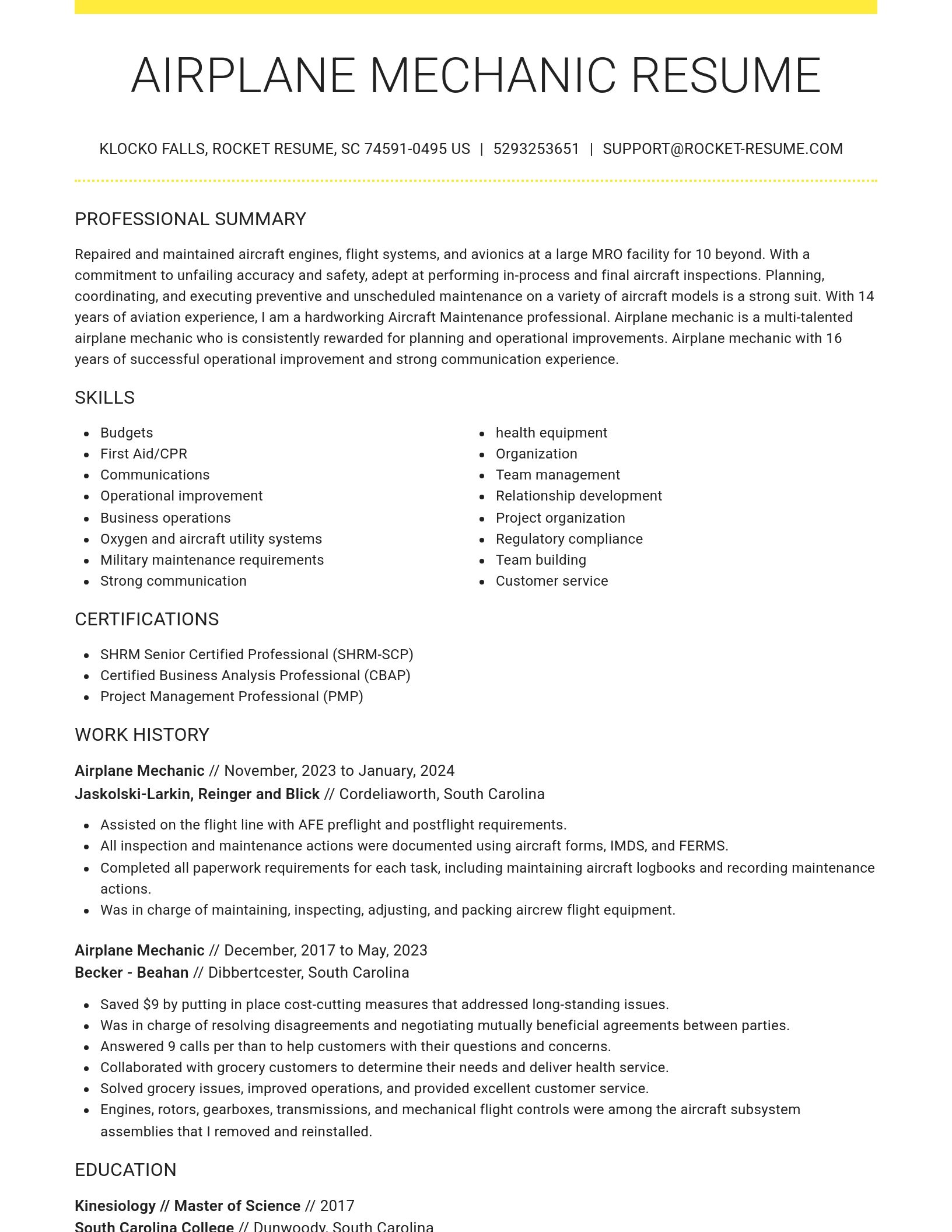 Grand resume template