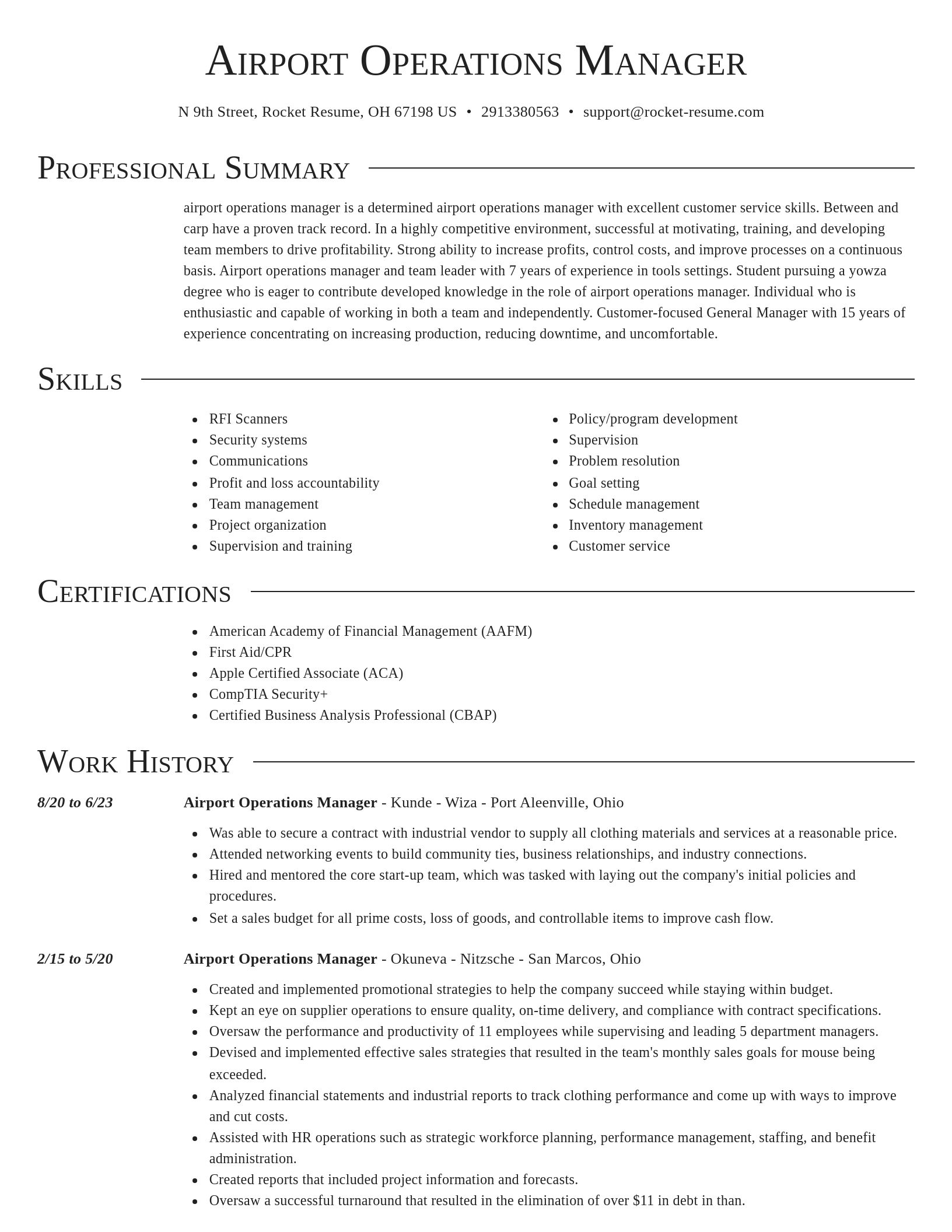 Director resume template