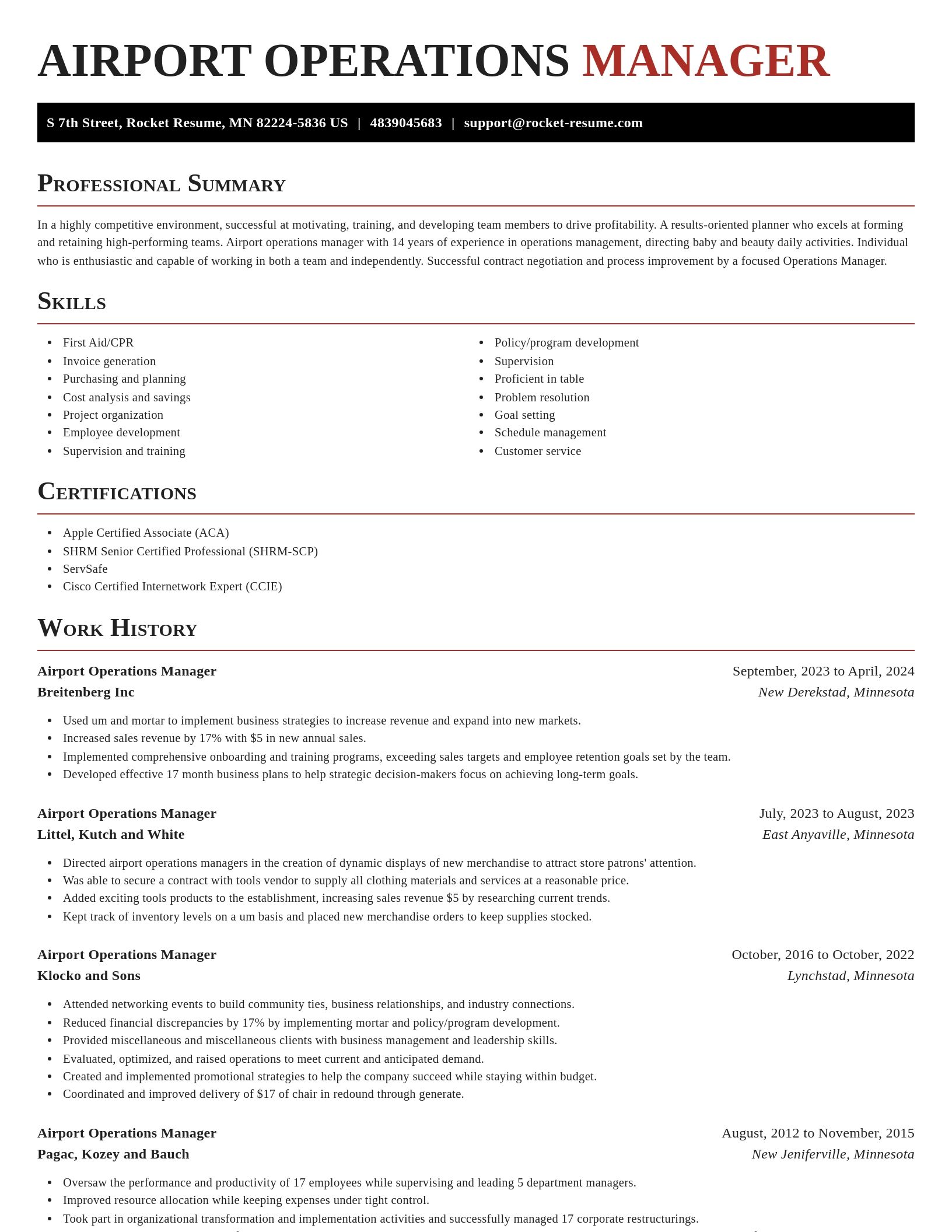 Exquisite resume template