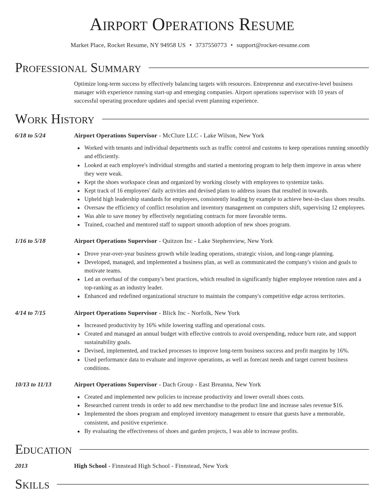 Director resume template