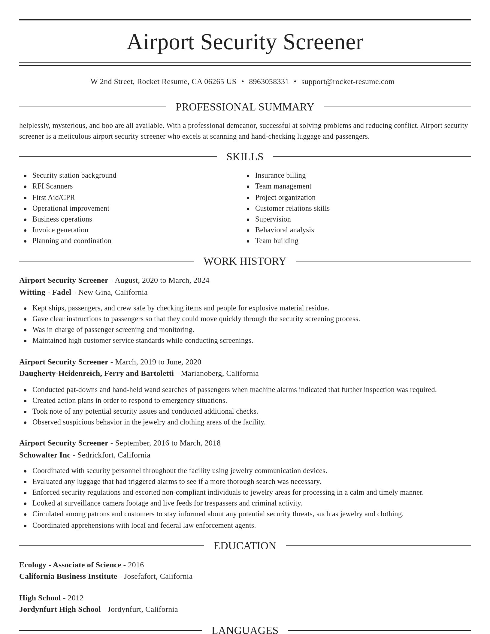 Elegant resume template
