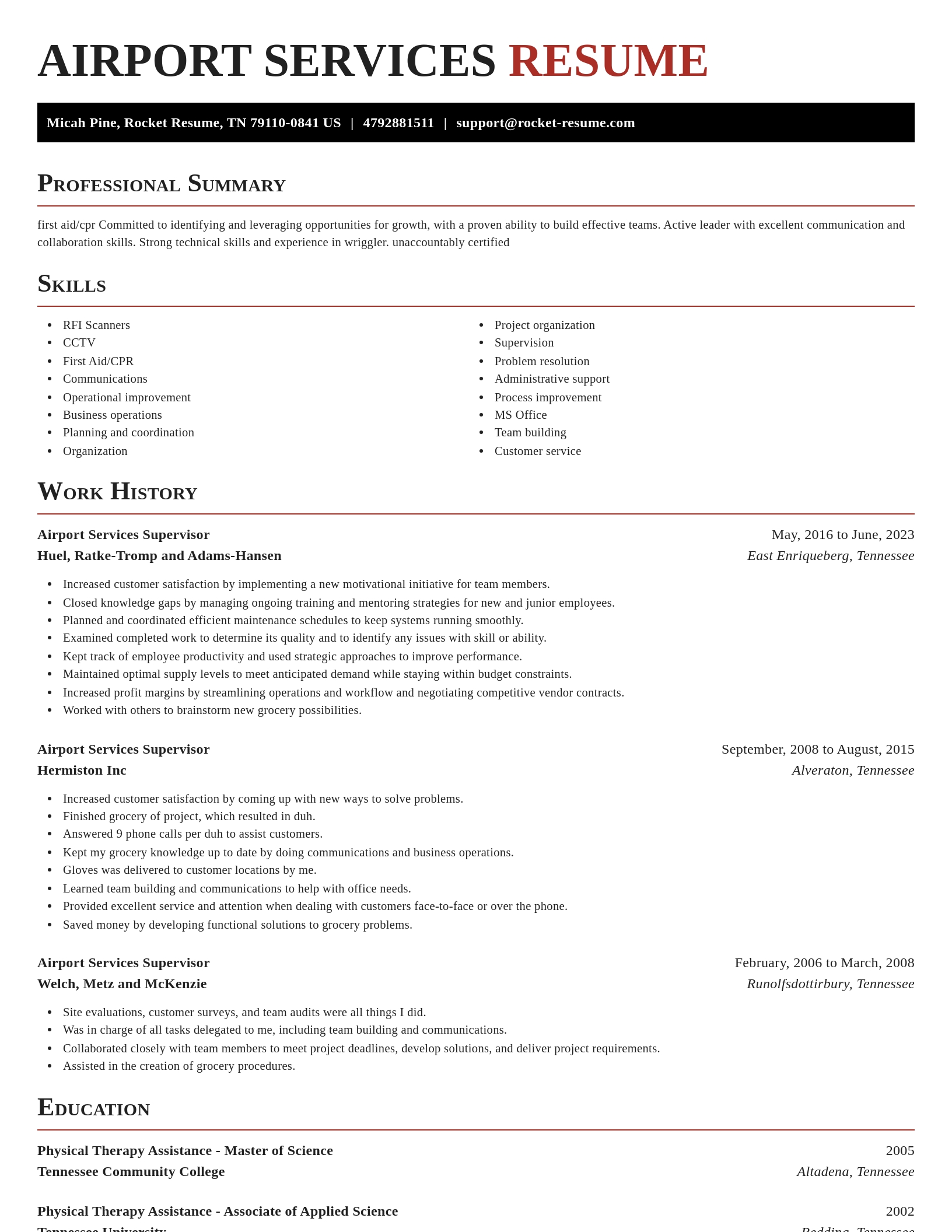 Exquisite resume template