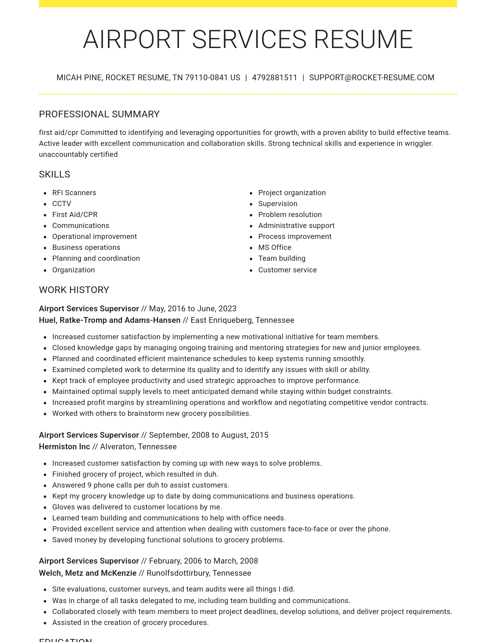 Grand resume template