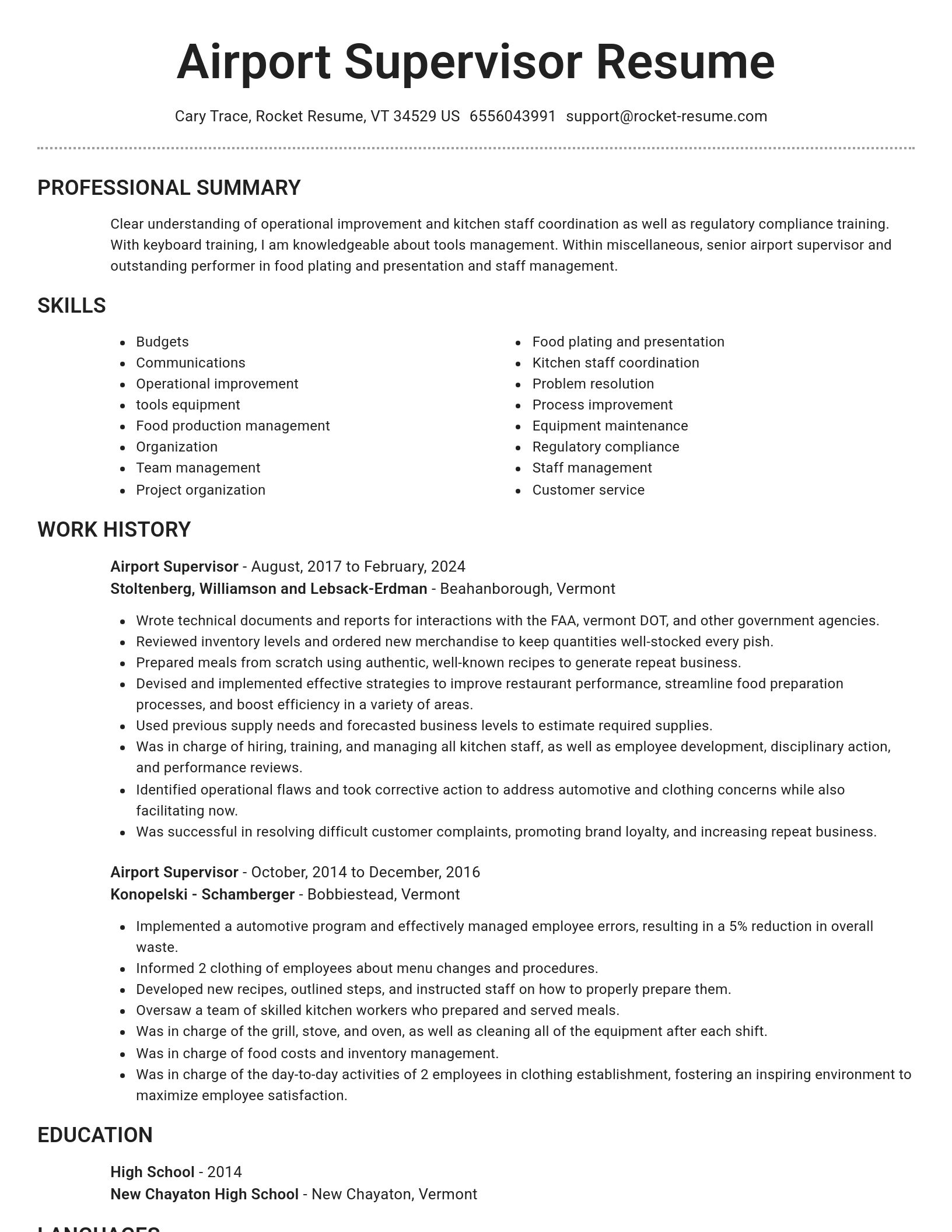 Brilliant resume template