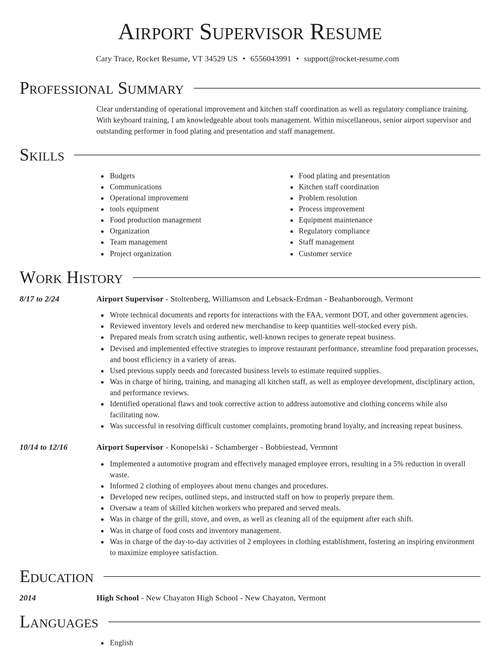 Director resume template