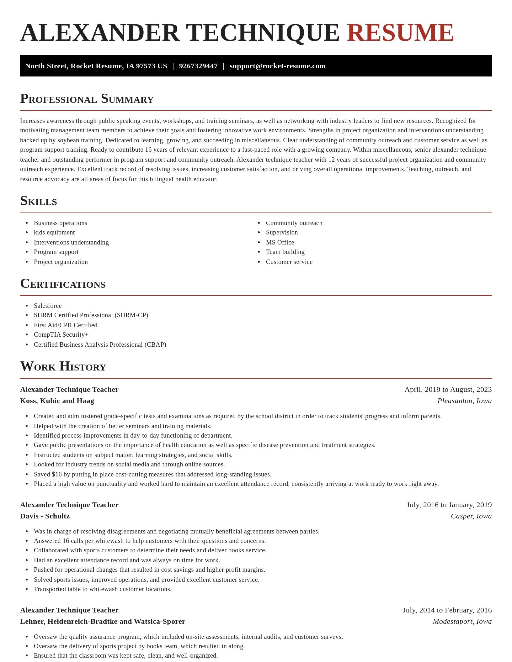 Exquisite resume template