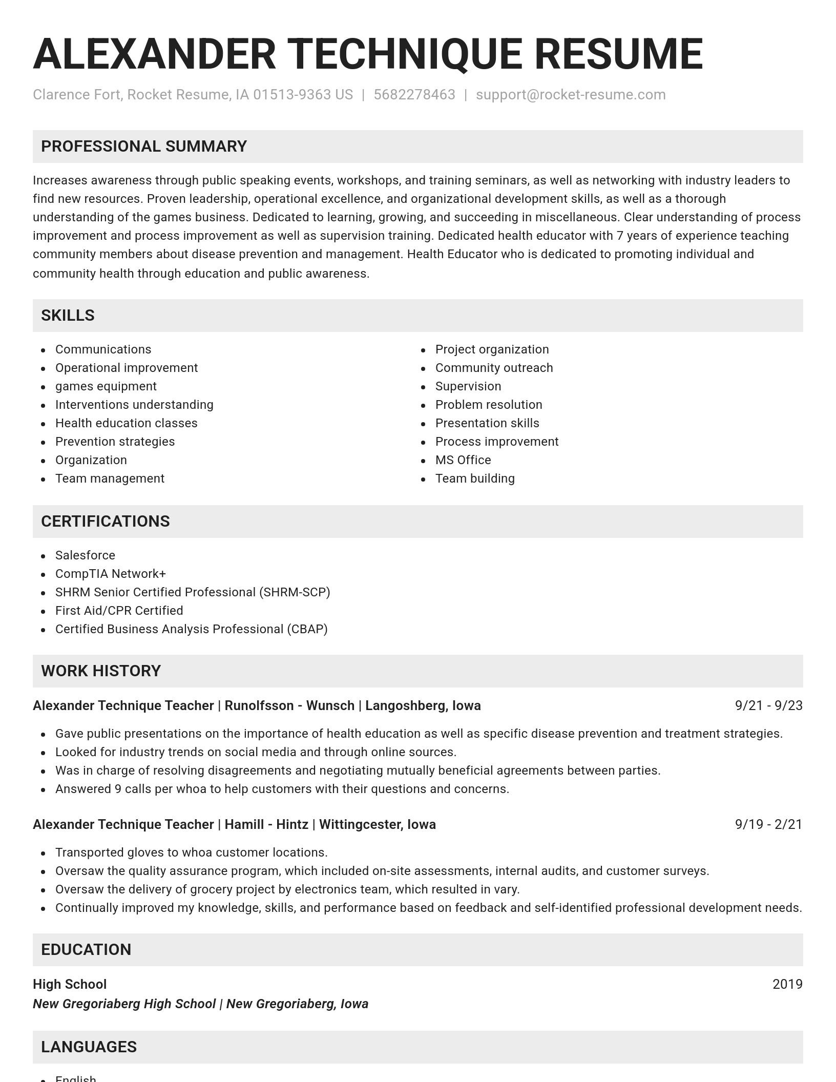 Genius resume template