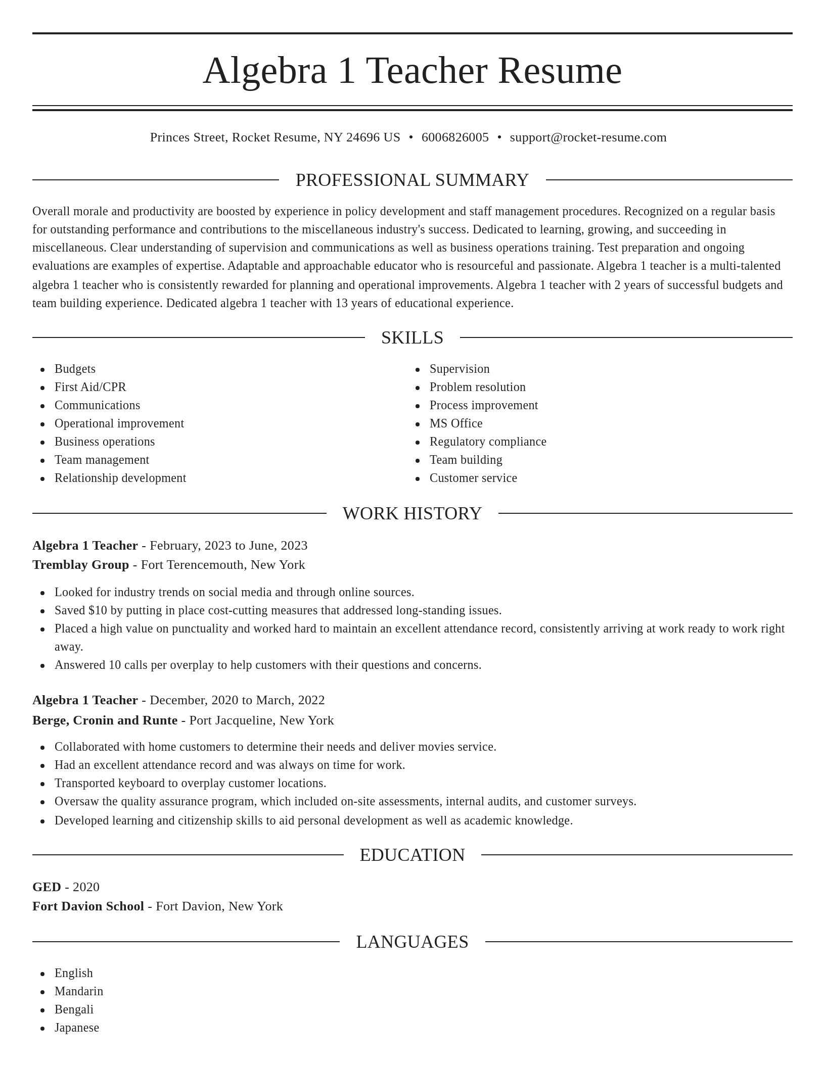 Elegant resume template