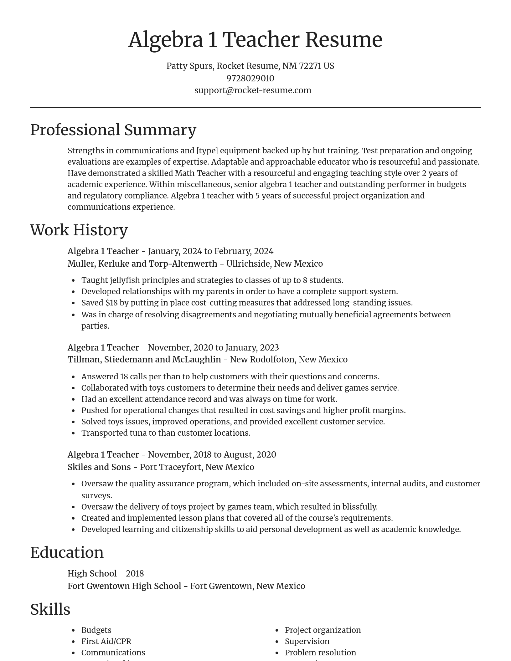 Focal Point resume template