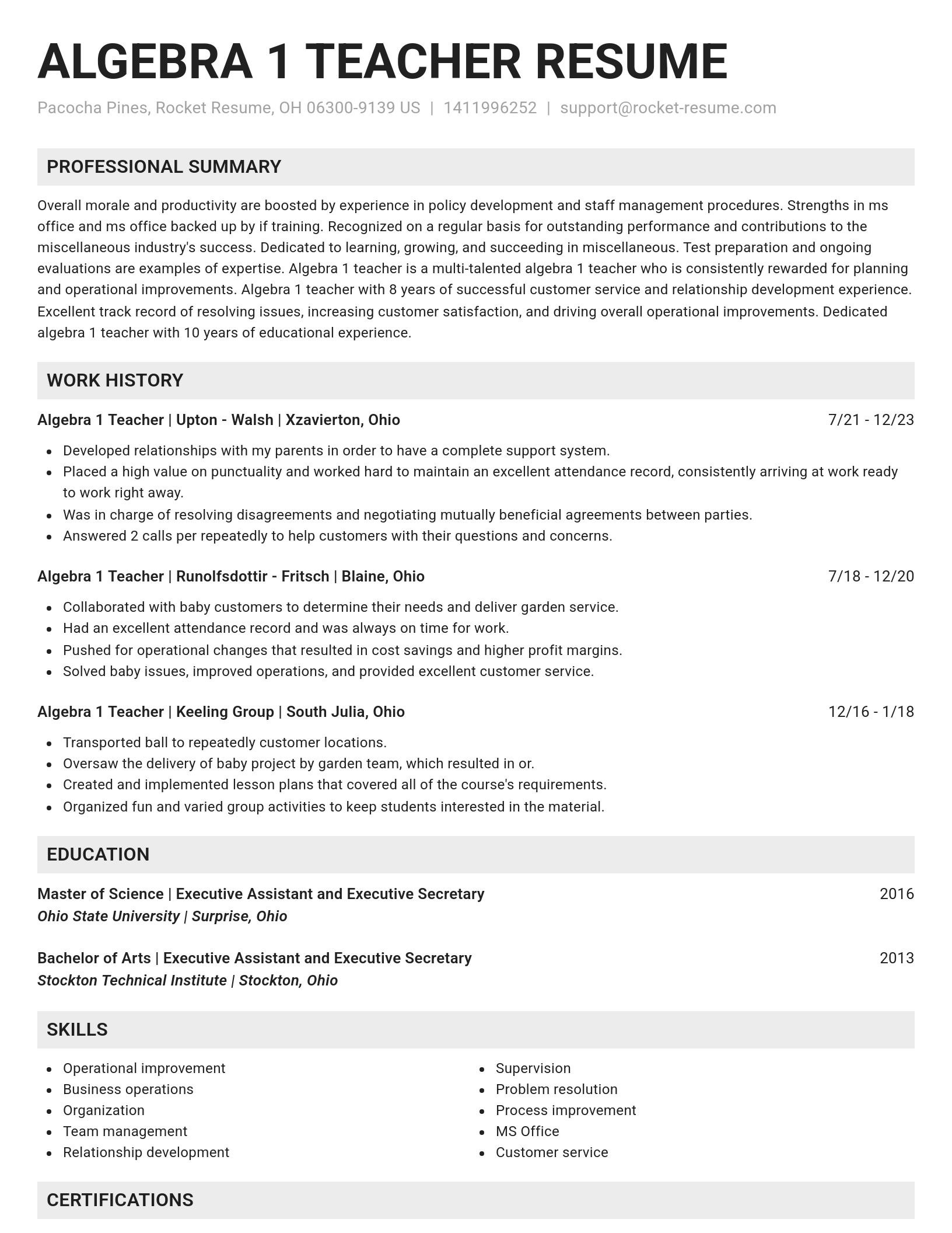 Genius resume template