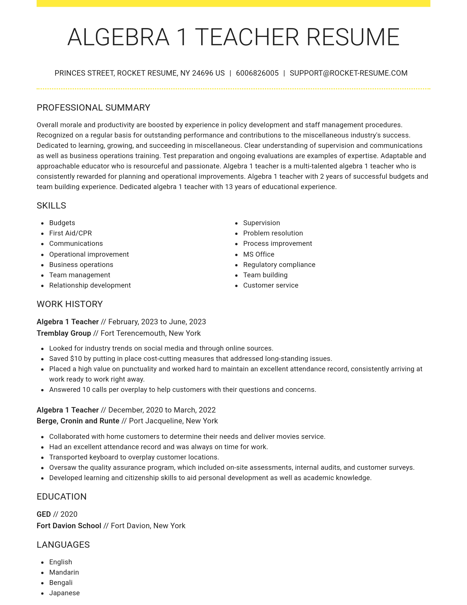 Grand resume template