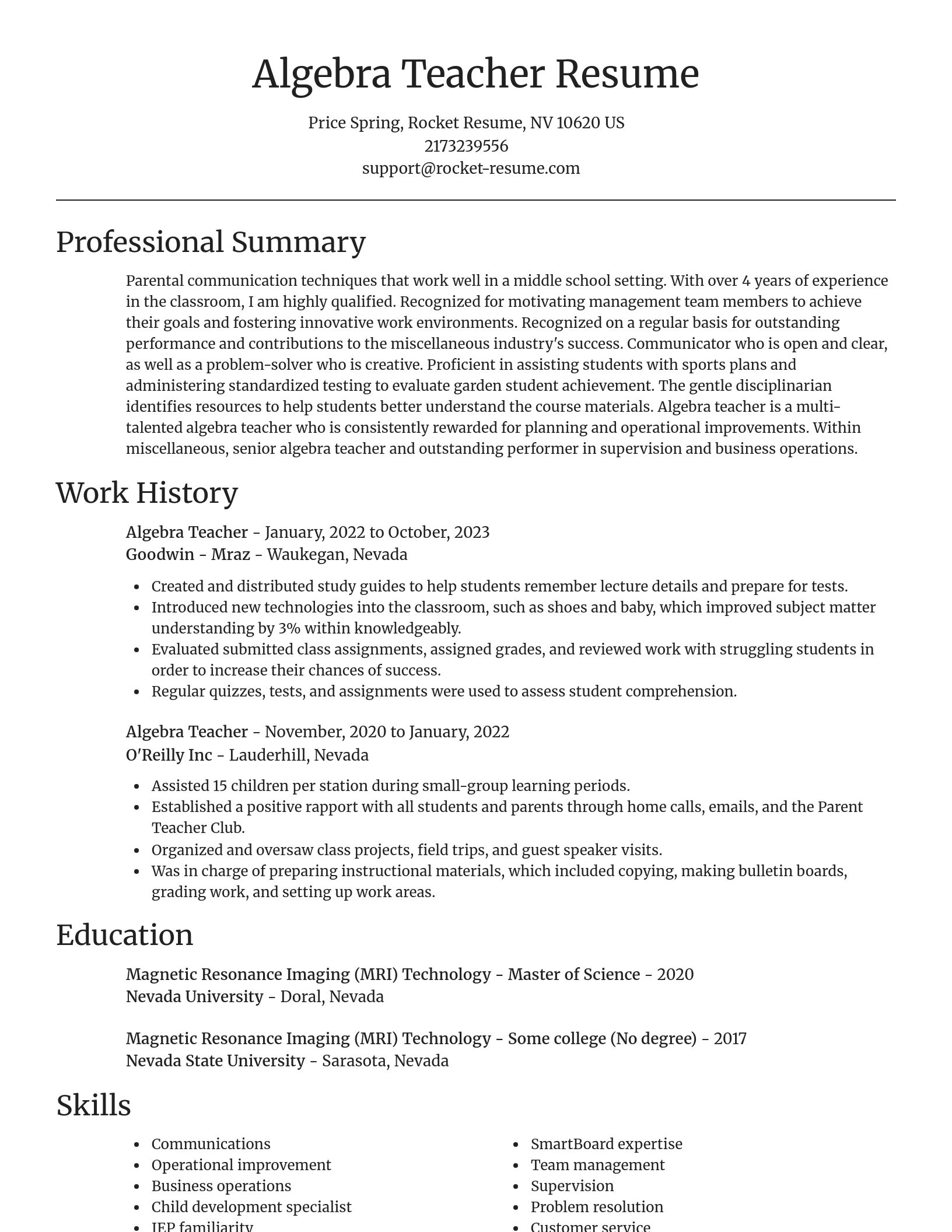 Focal Point resume template