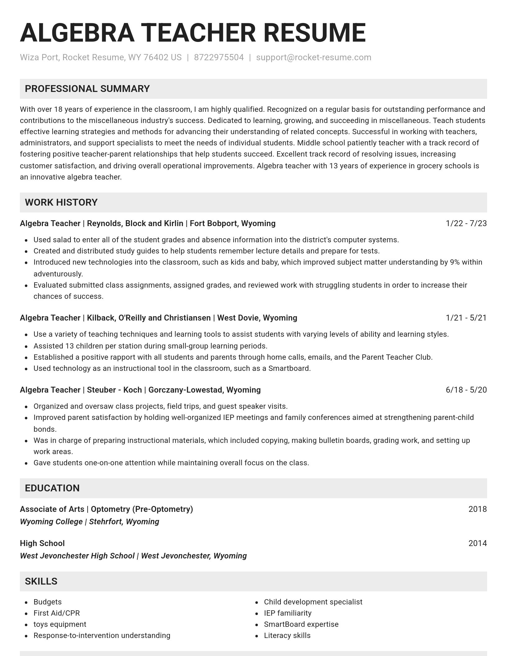 Genius resume template