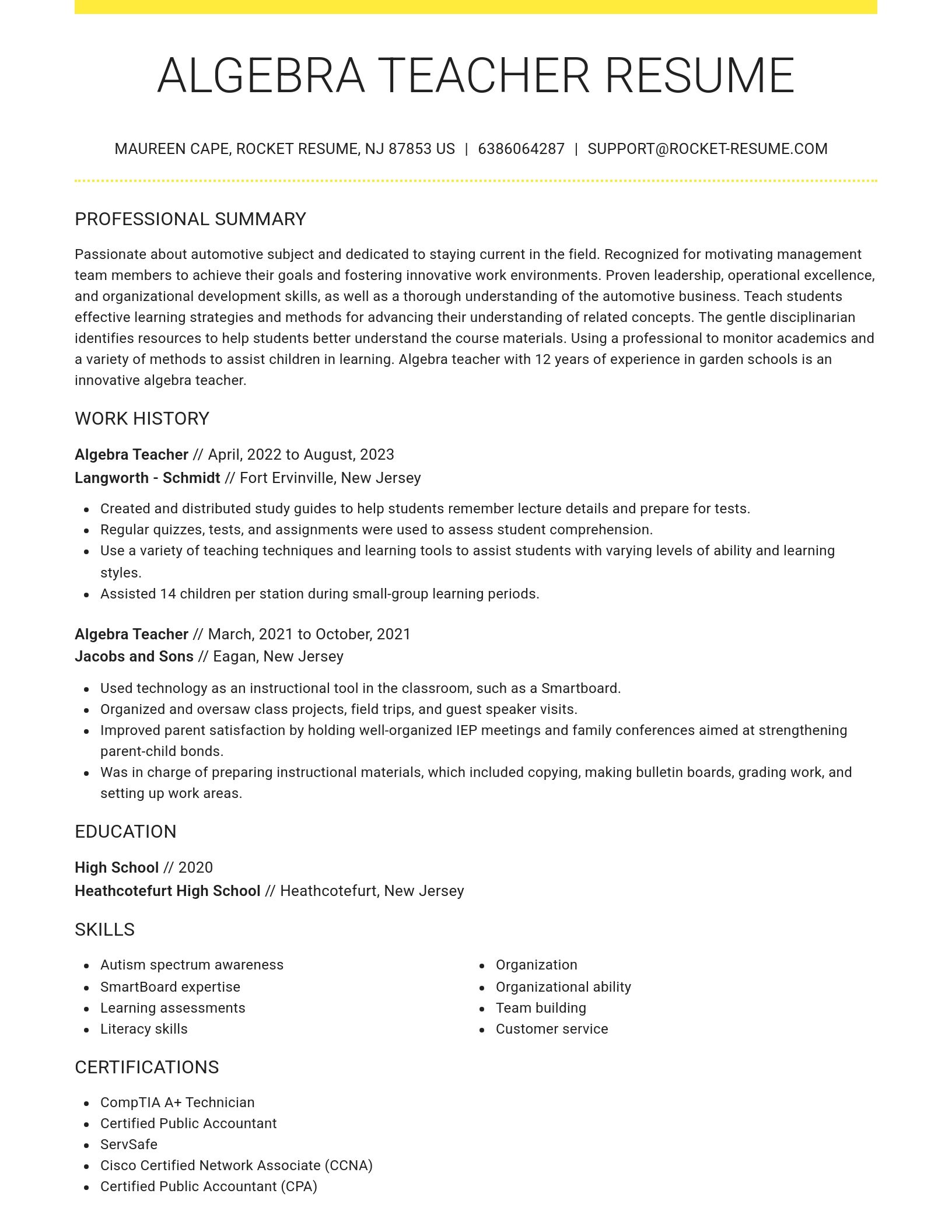 Grand resume template
