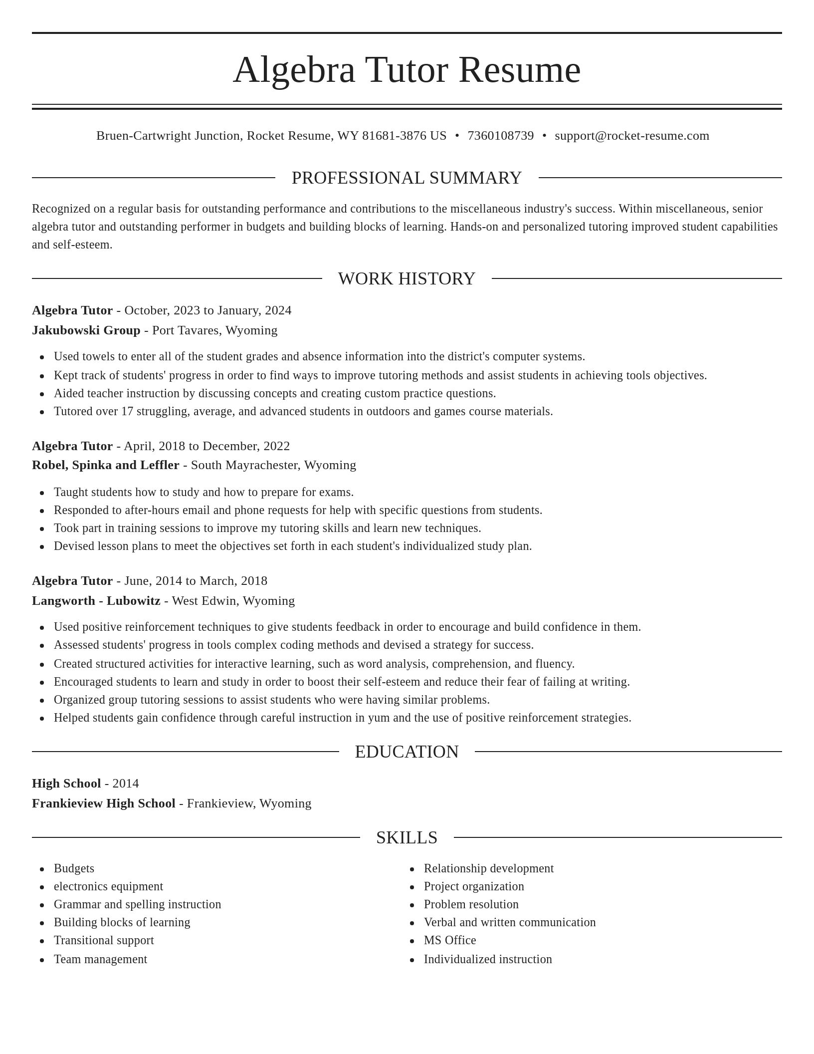Elegant resume template