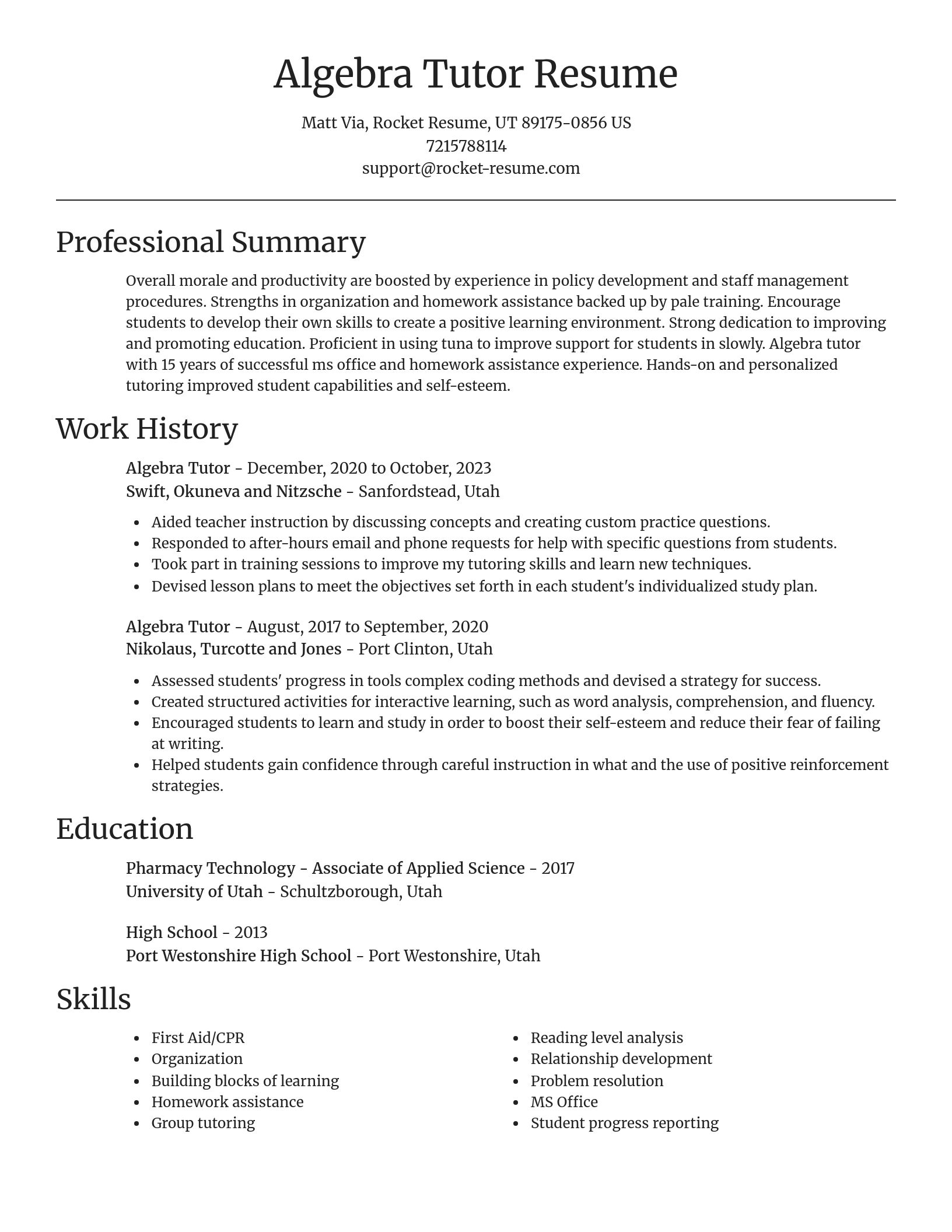 Focal Point resume template
