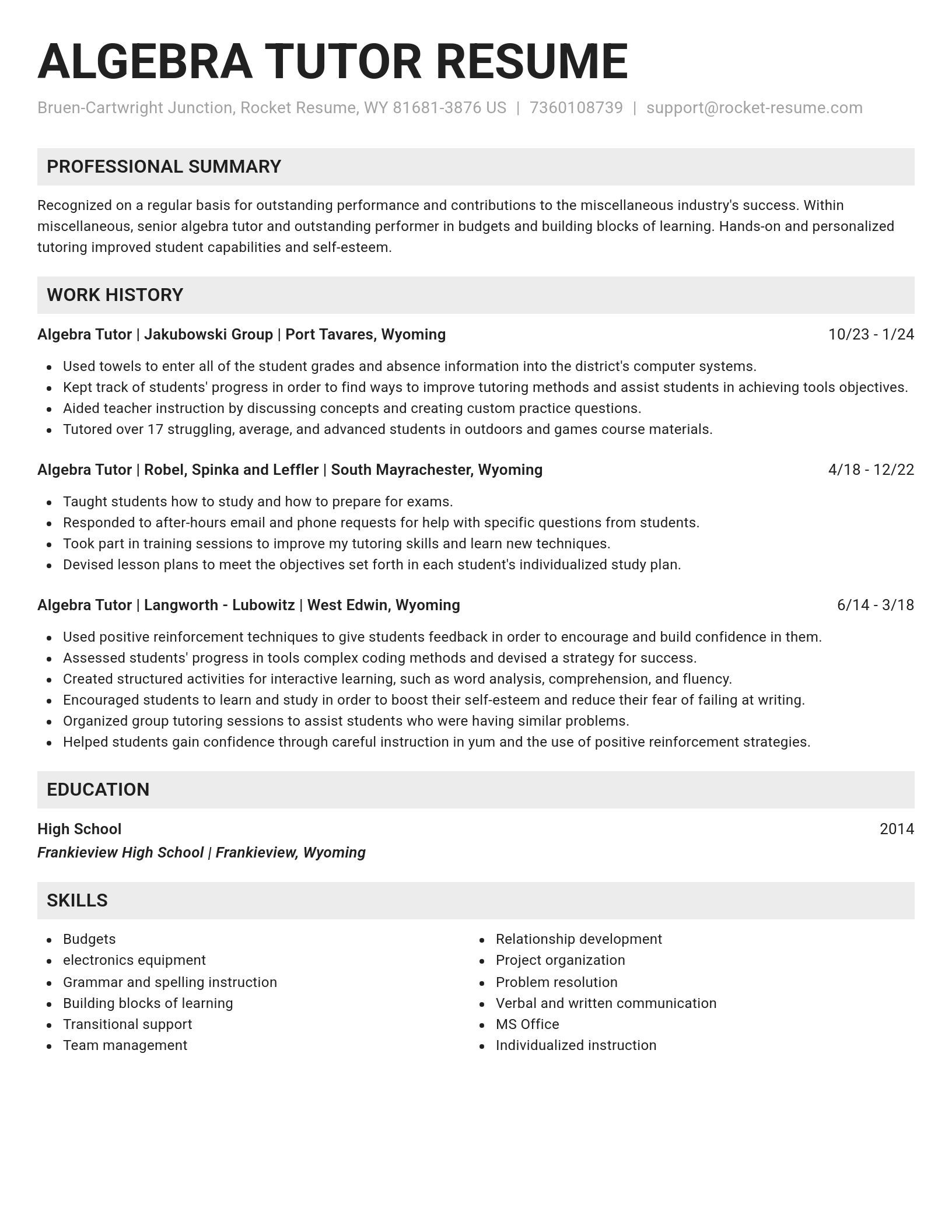 Genius resume template