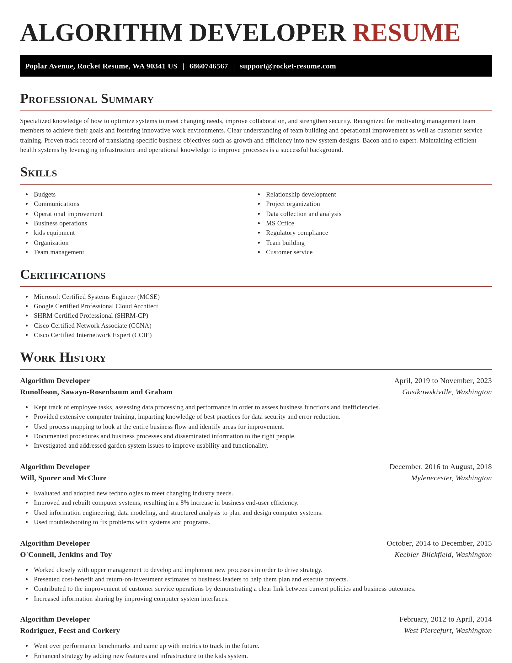 Exquisite resume template