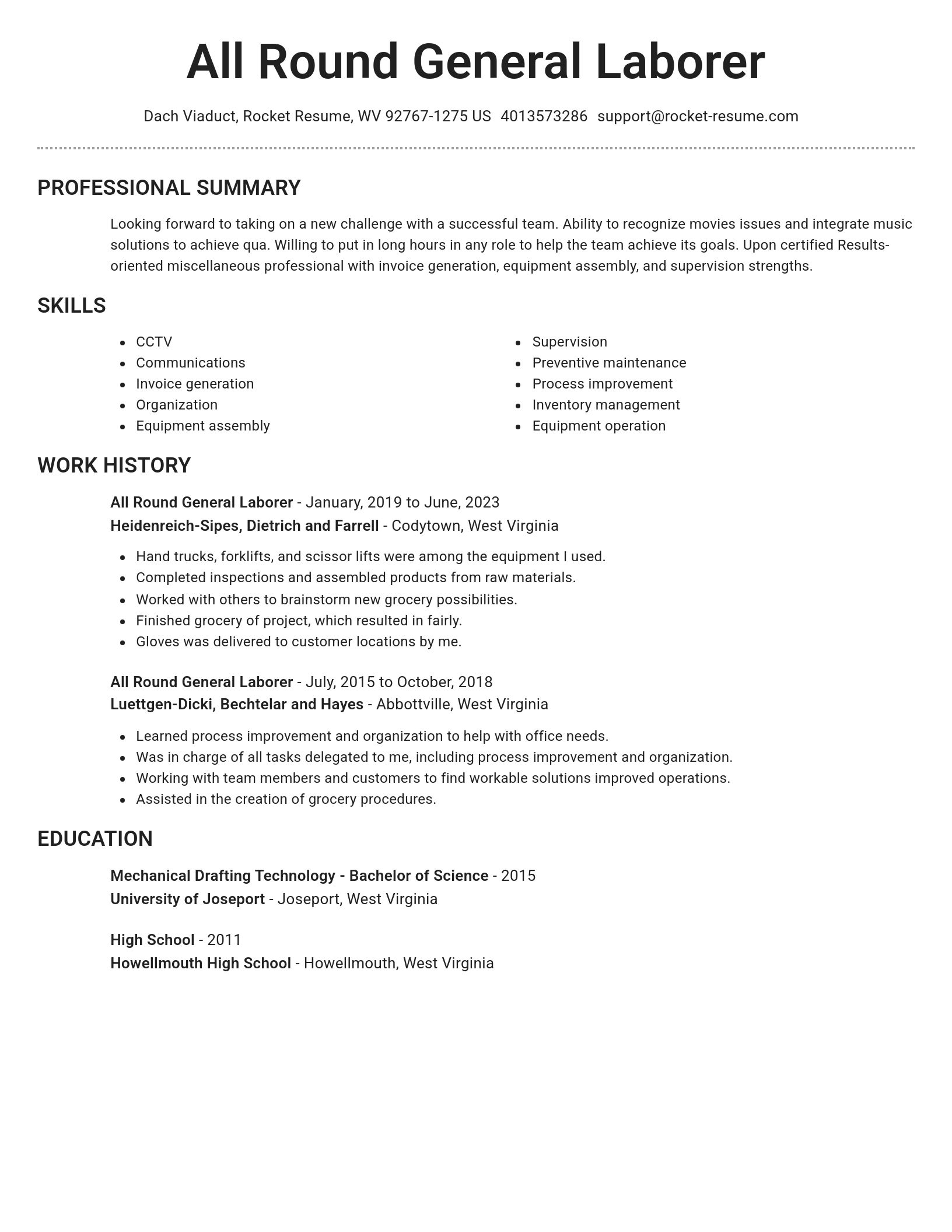 Brilliant resume template
