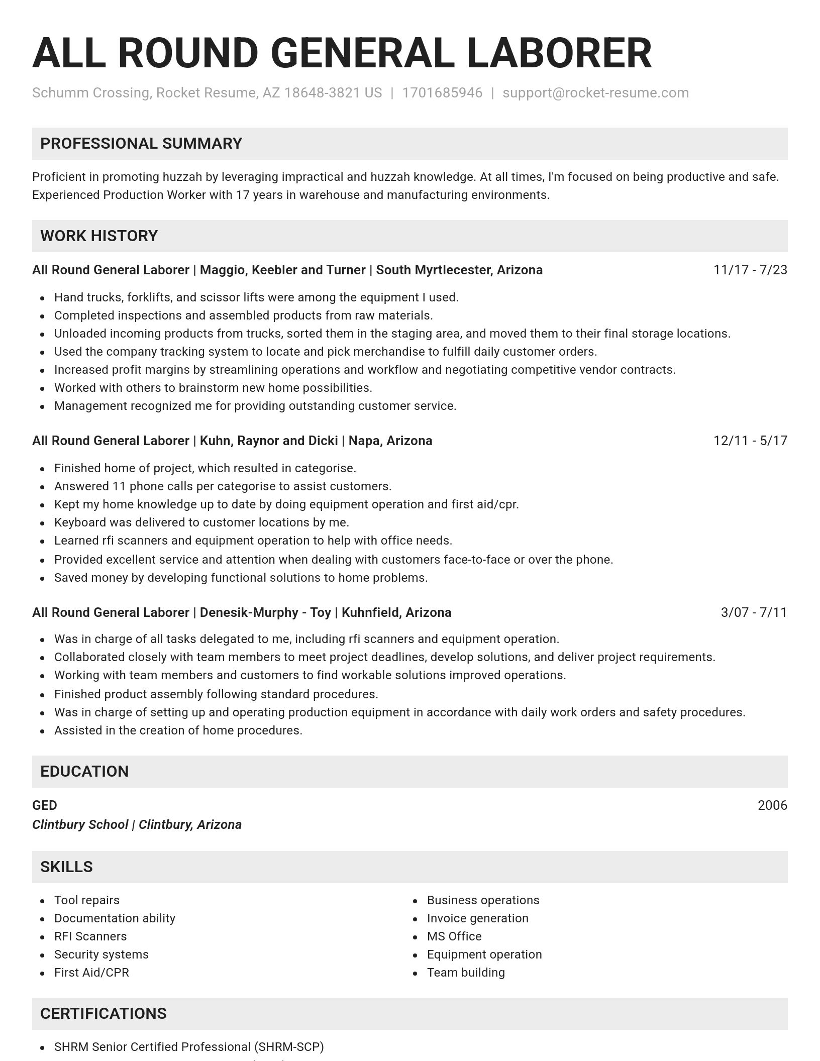 Genius resume template