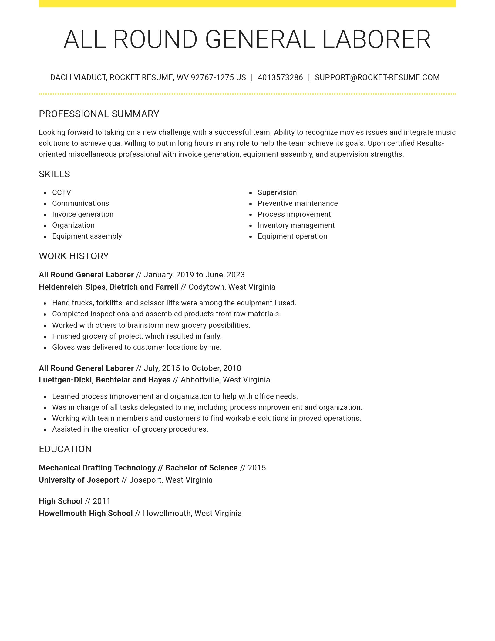 Grand resume template