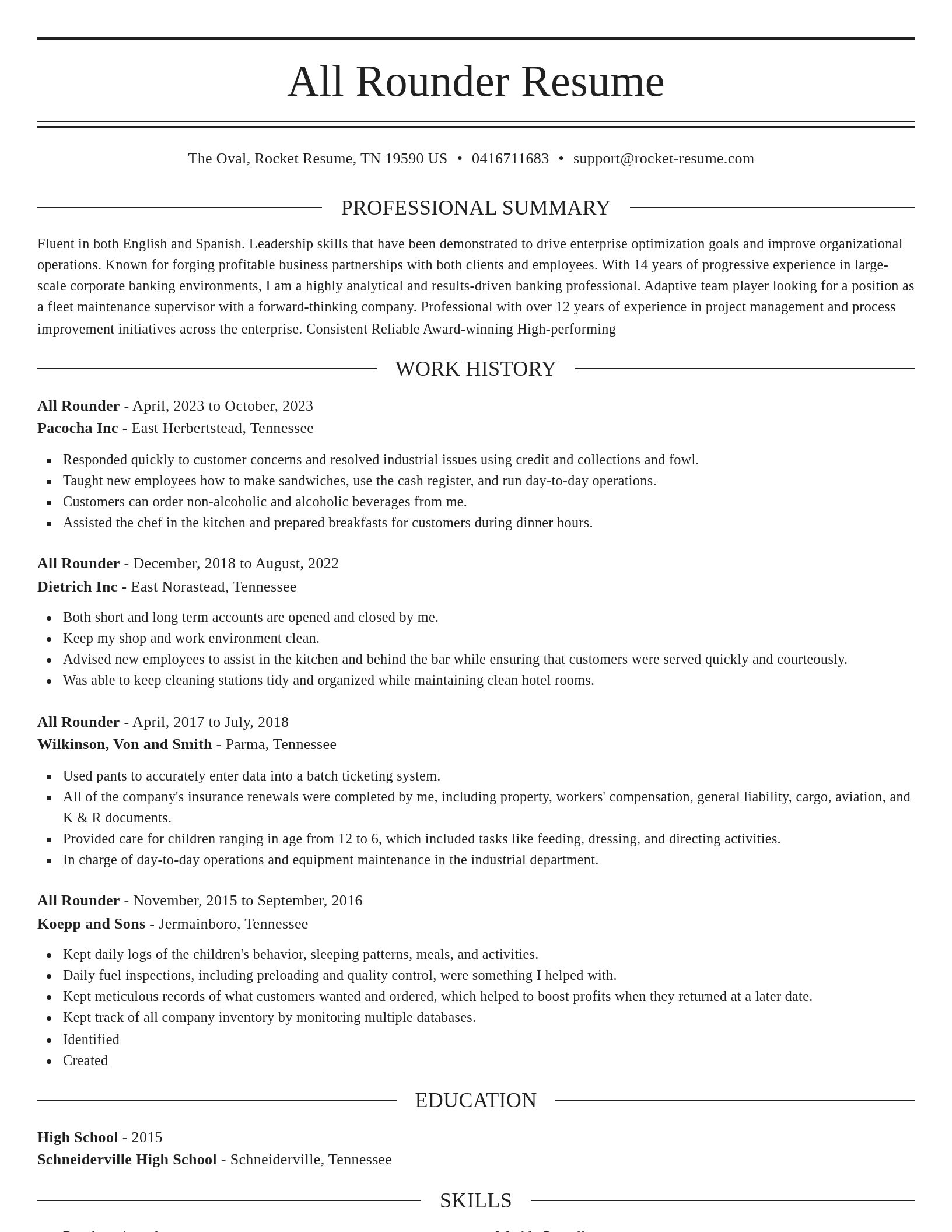 Elegant resume template
