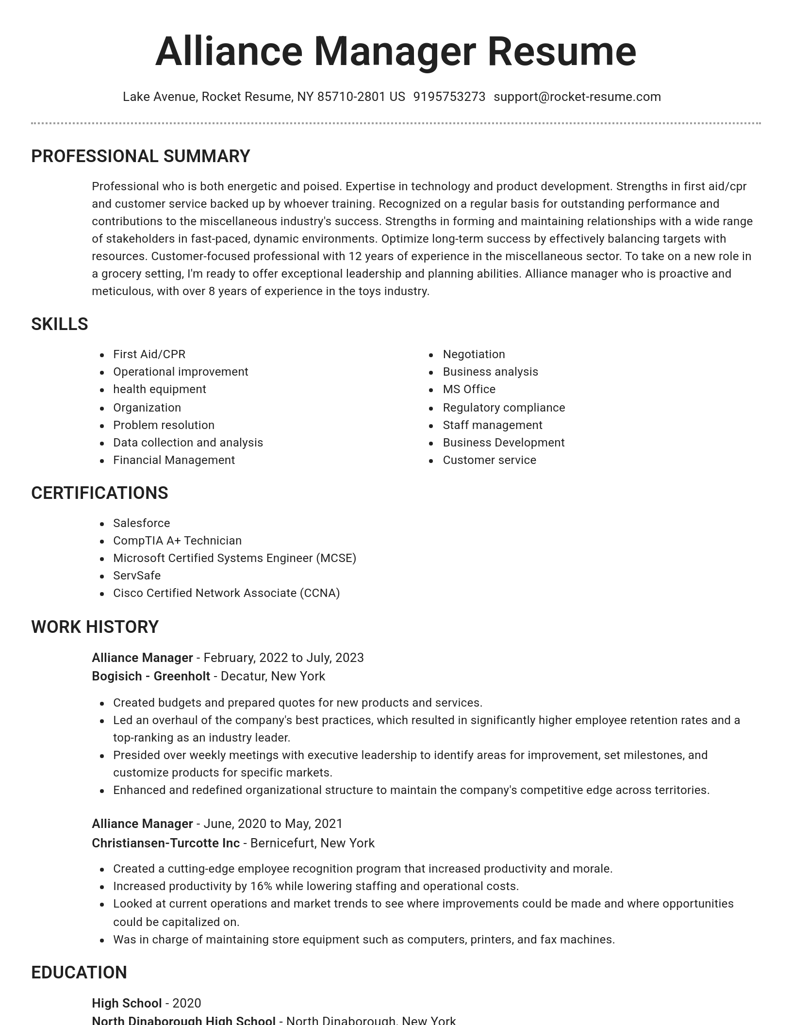 Brilliant resume template
