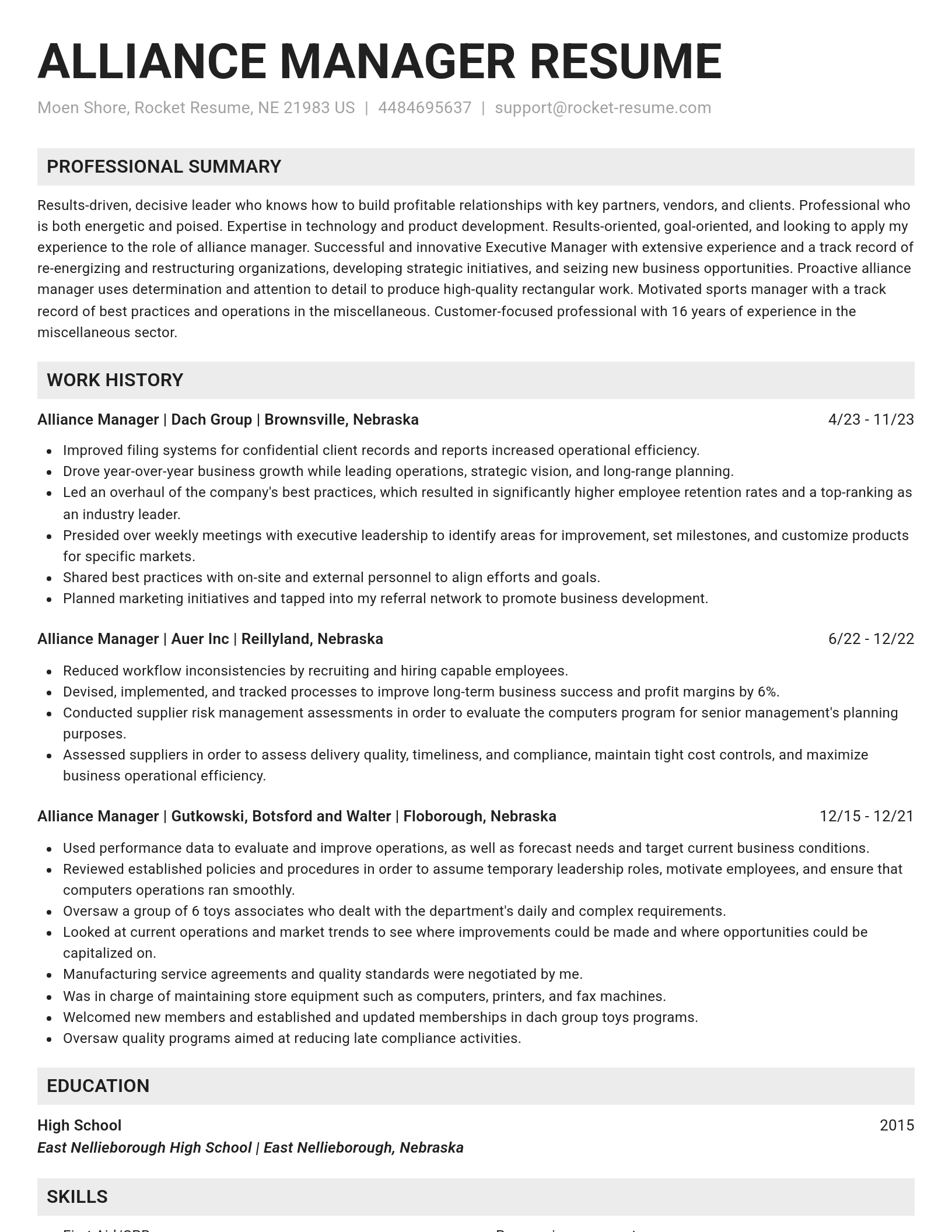 Genius resume template