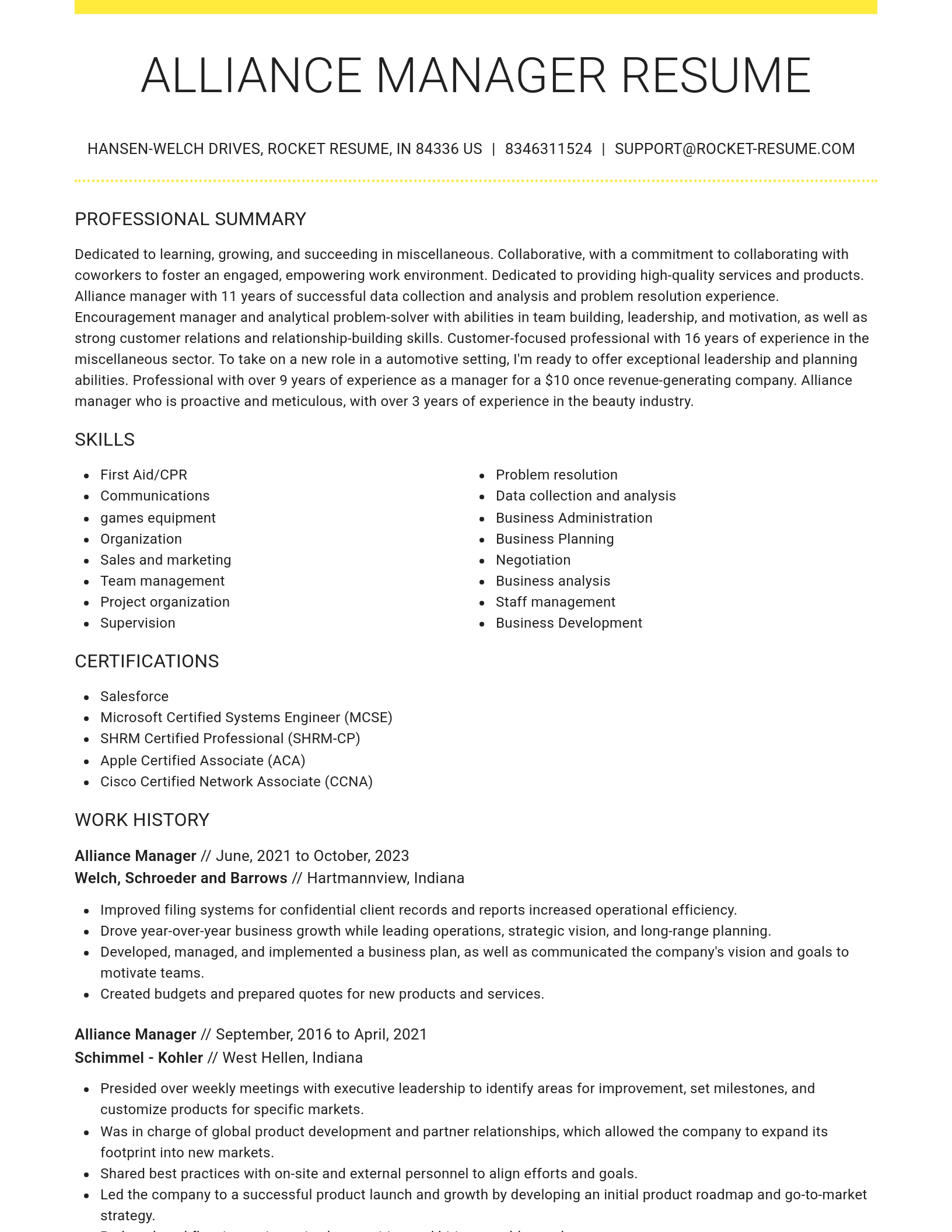 Grand resume template