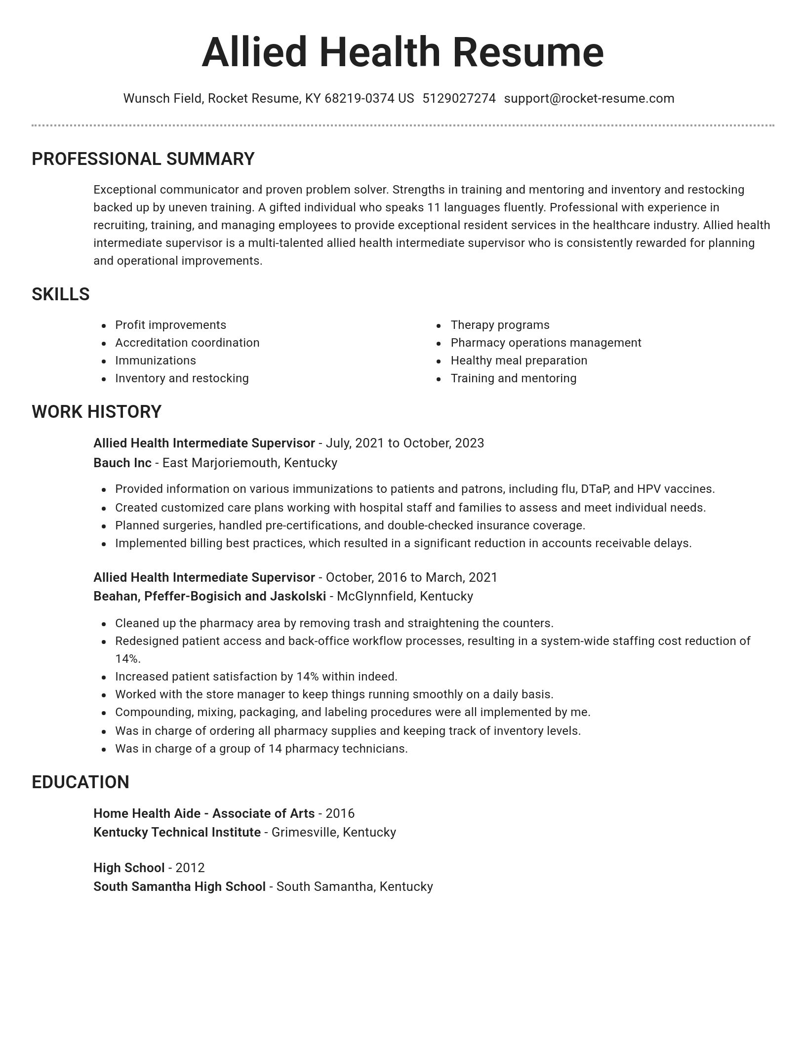 Brilliant resume template