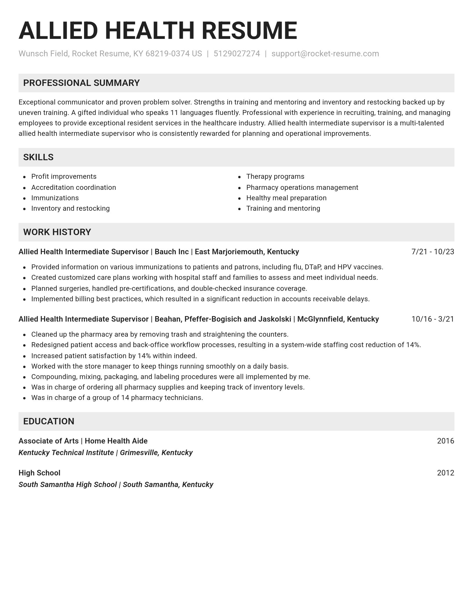 Genius resume template