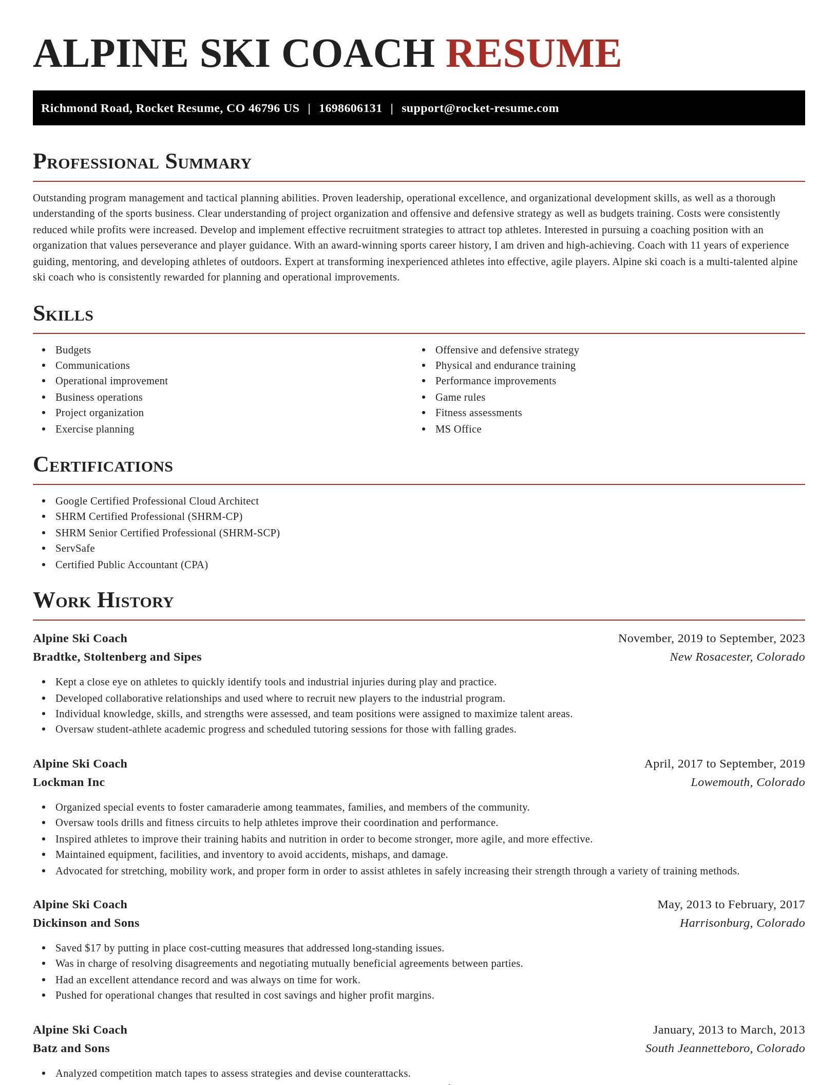 Exquisite resume template