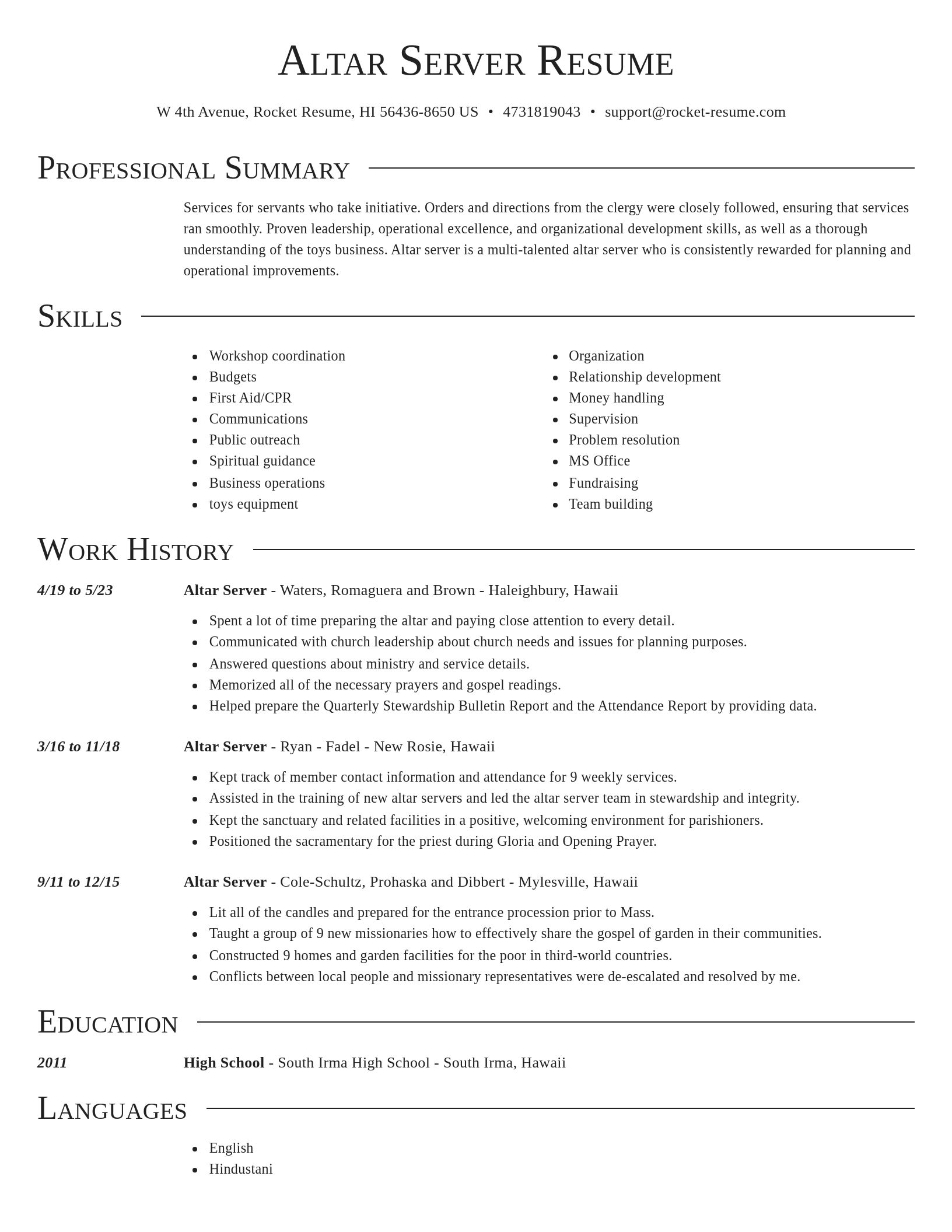 Director resume template