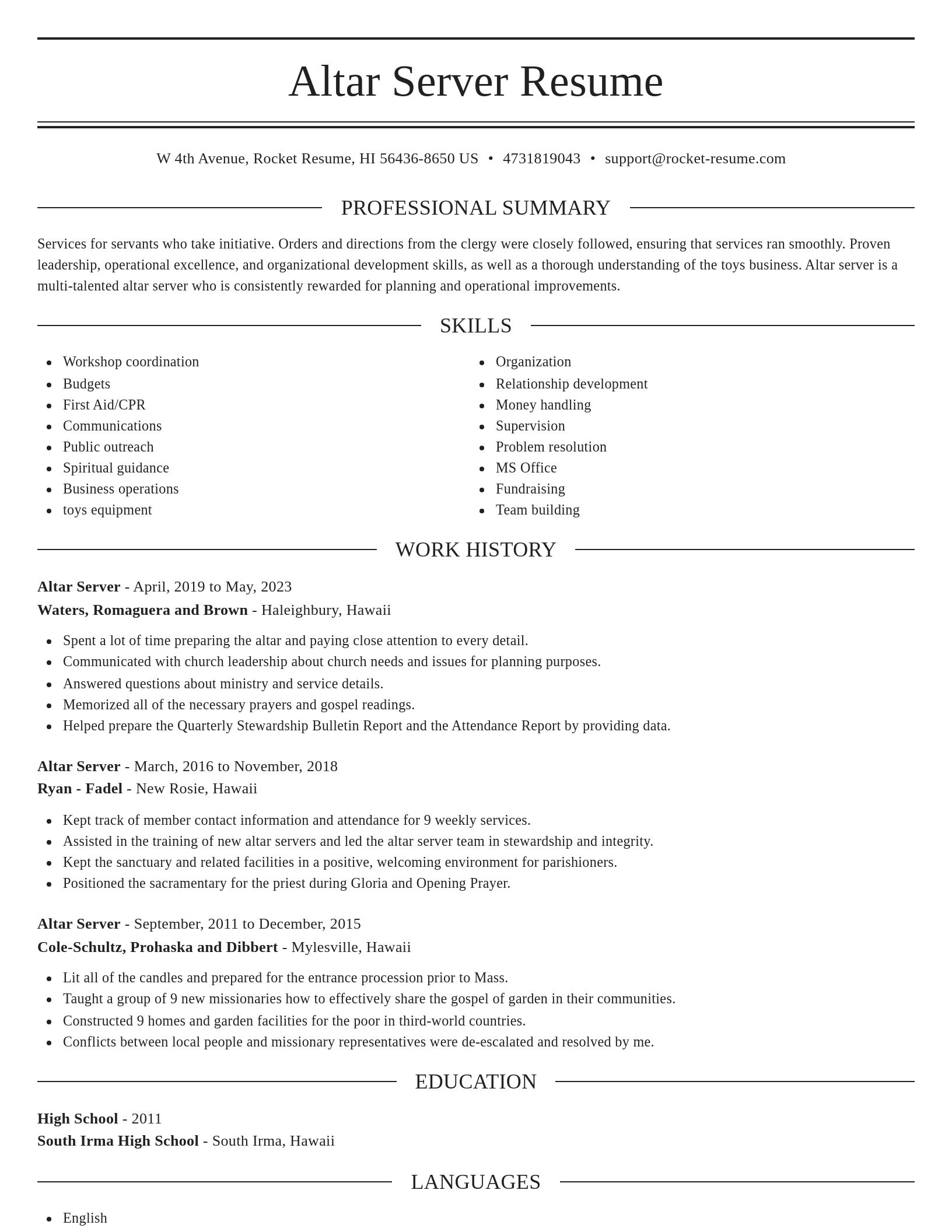 Elegant resume template