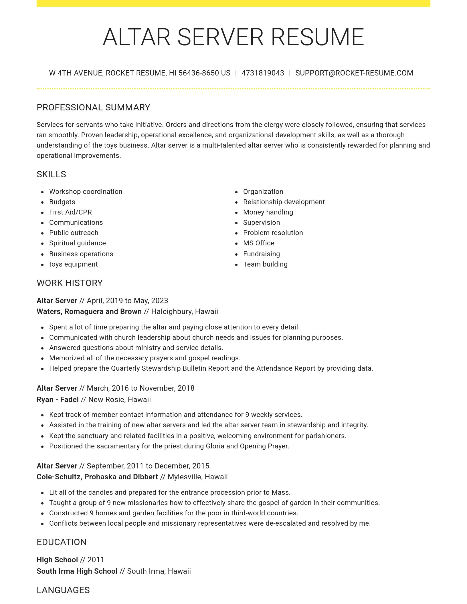 Grand resume template