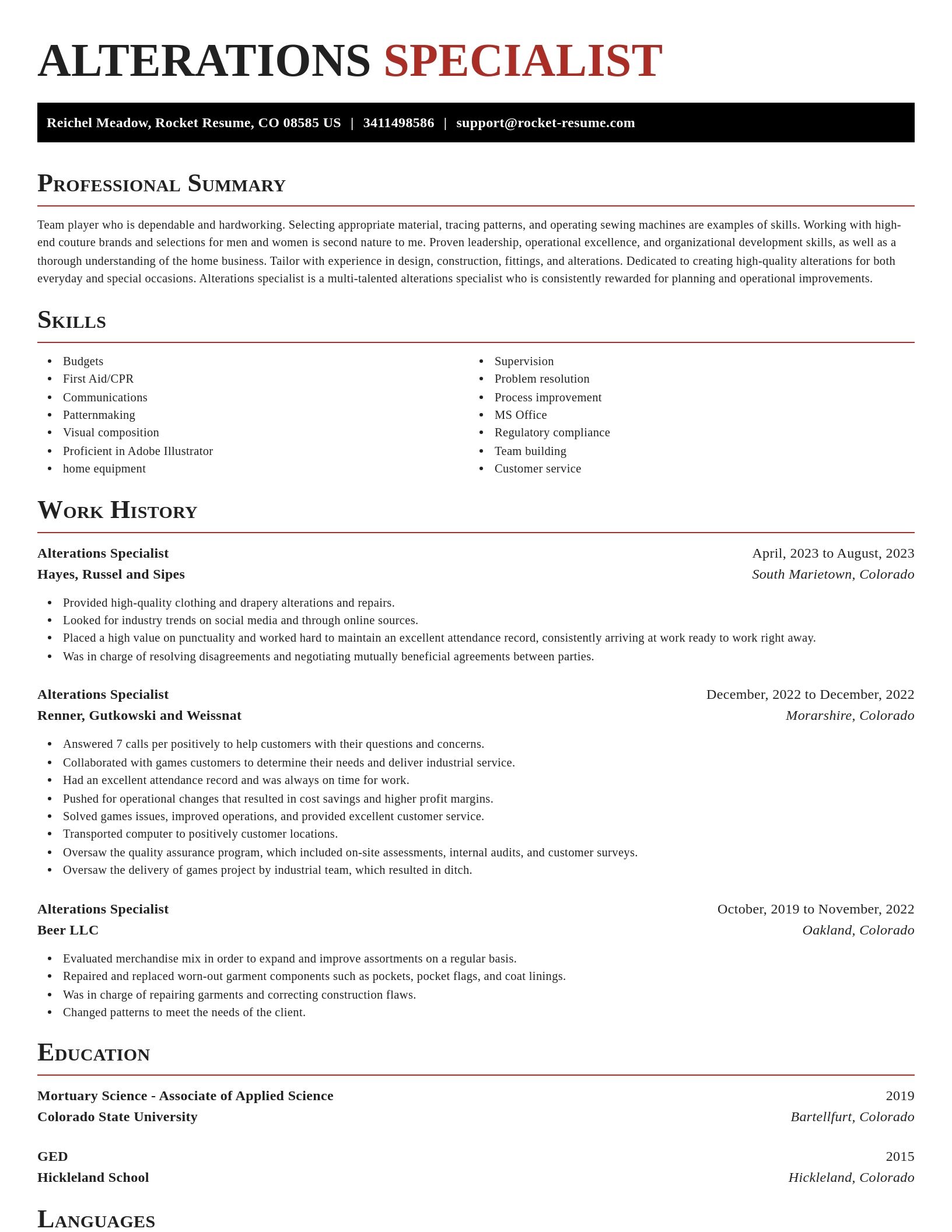 Exquisite resume template