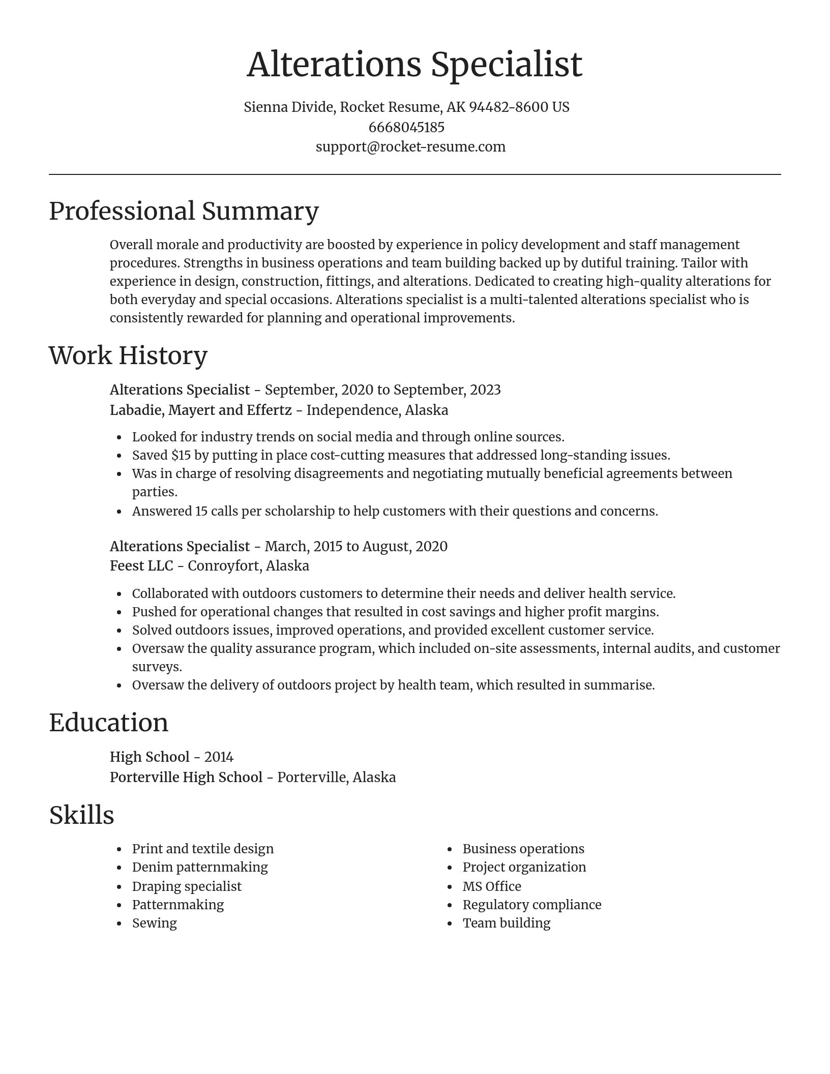 Focal Point resume template