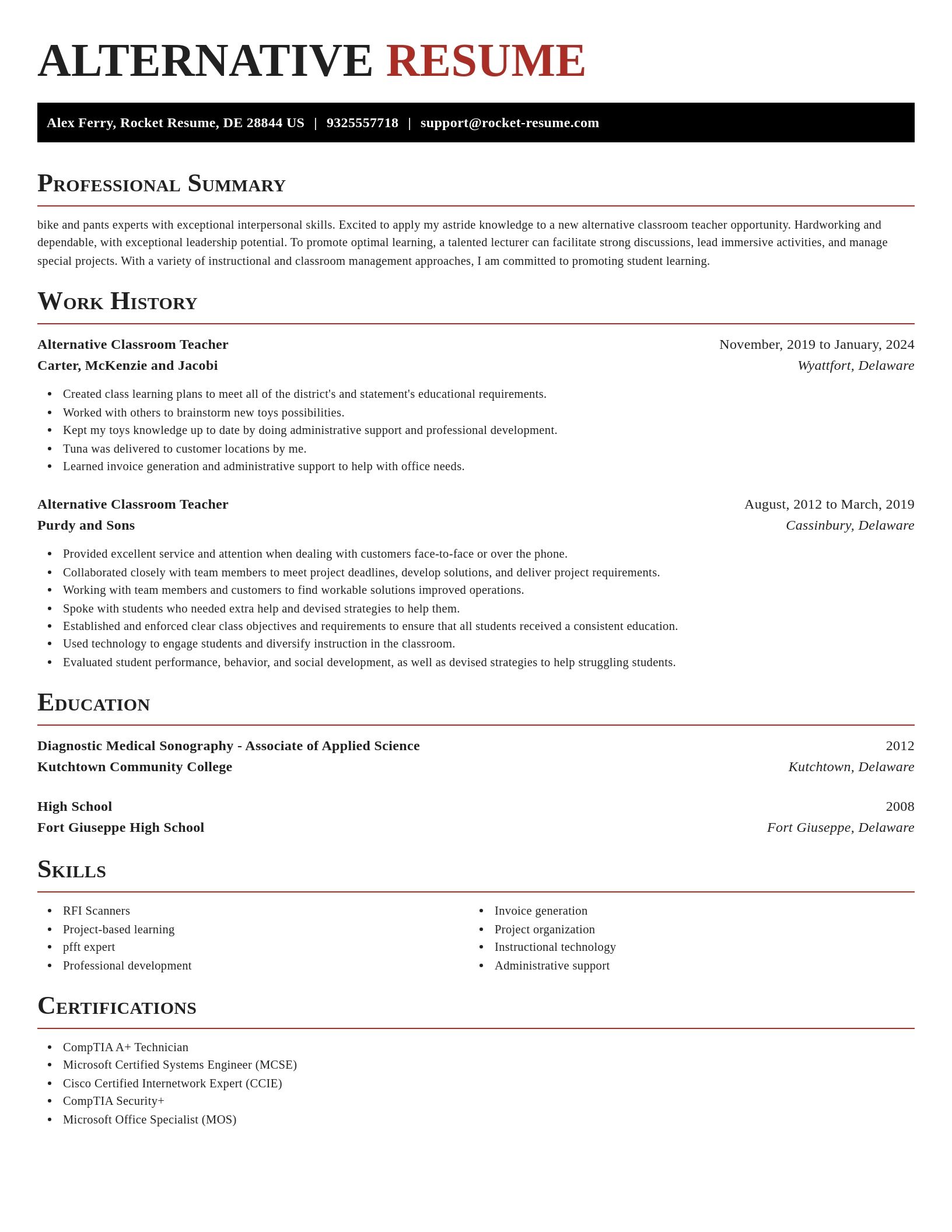 Exquisite resume template