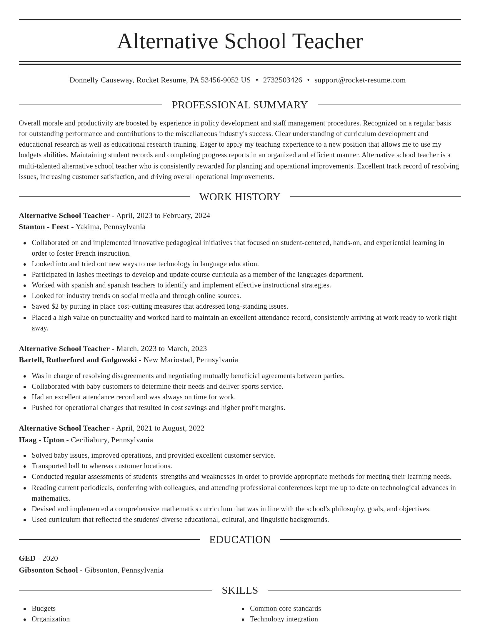 Elegant resume template
