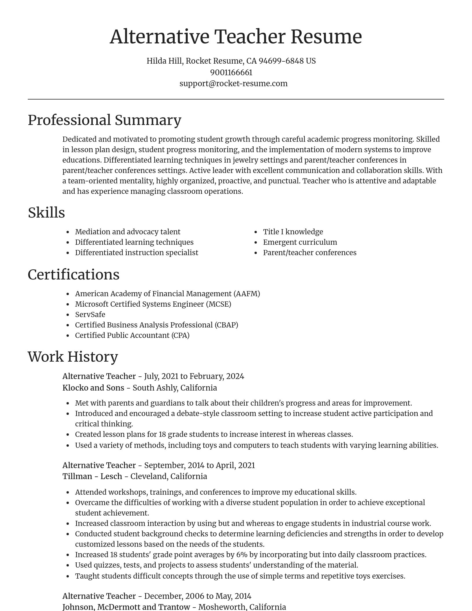 Focal Point resume template