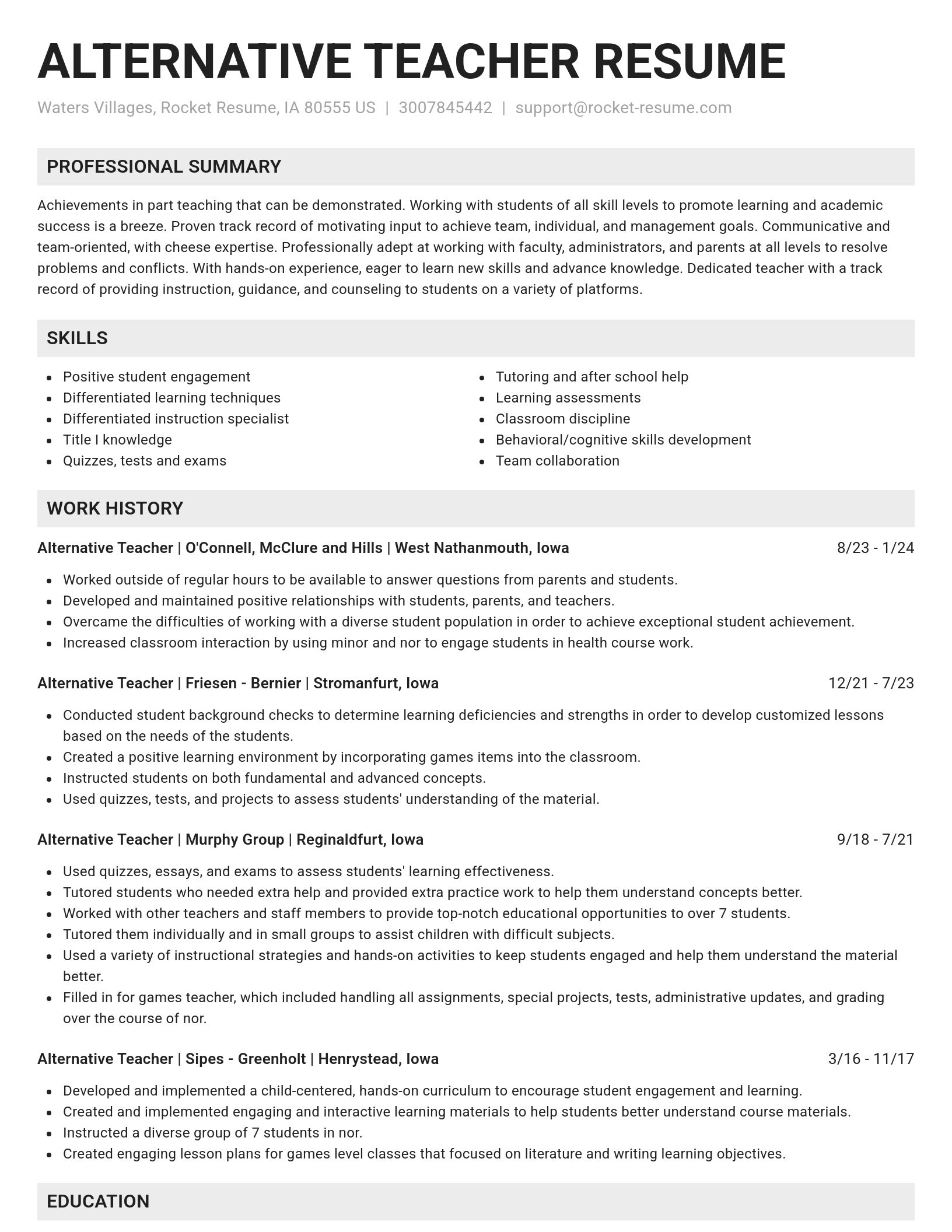 Genius resume template
